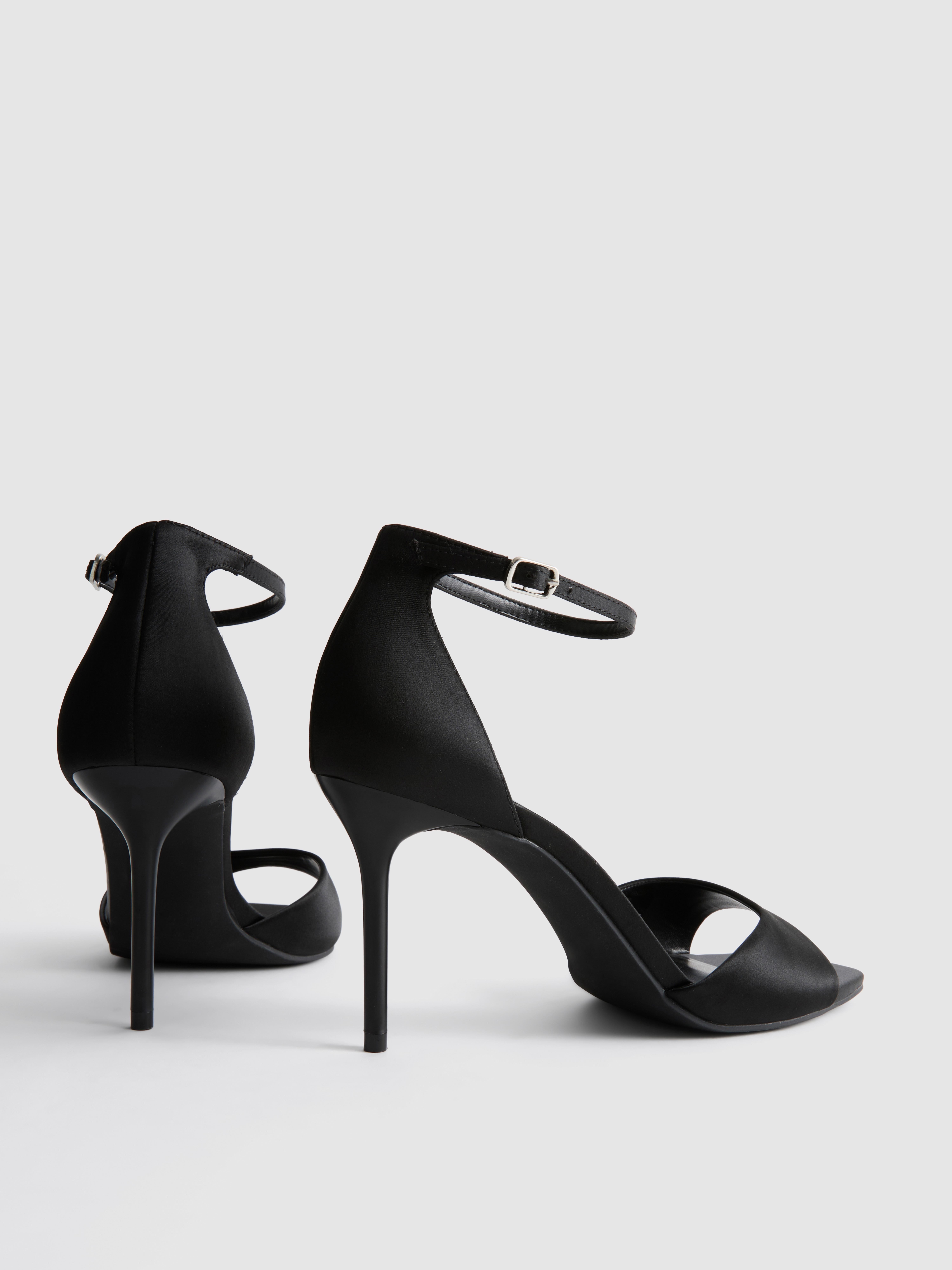 Satin Stiletto Sandals