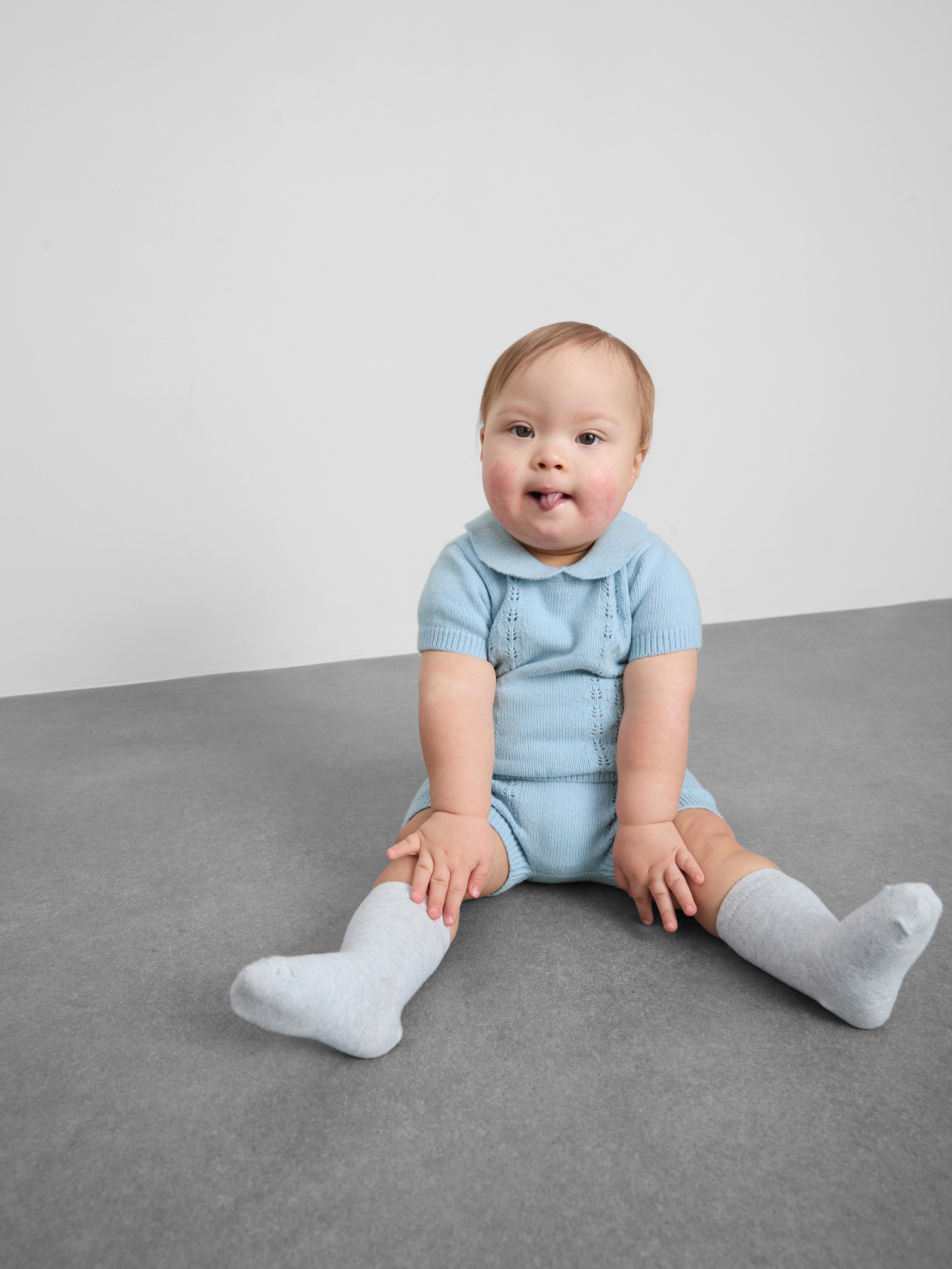 0-9mths | The Edit Knit Collared Top and Shorts Newborn Set