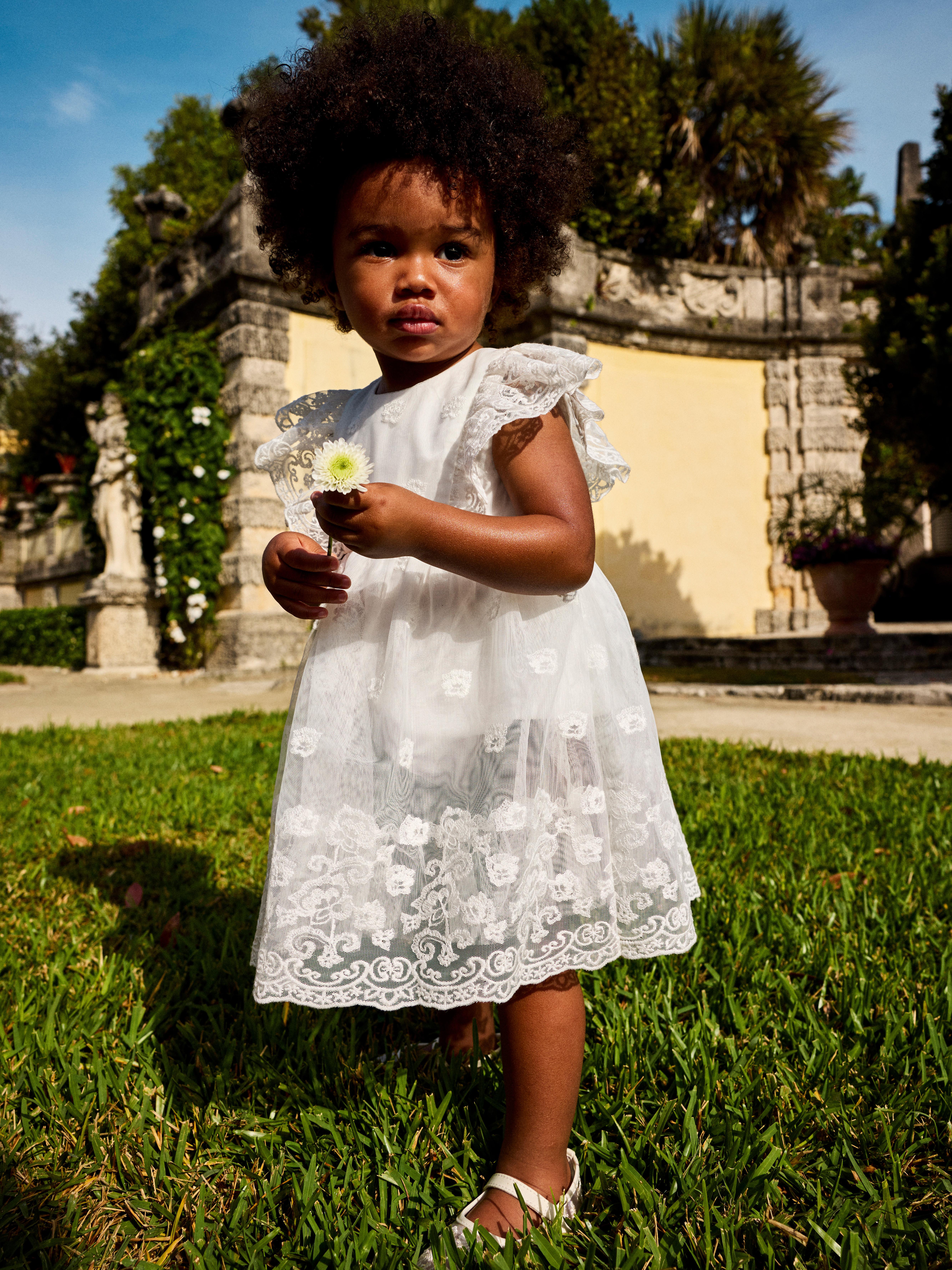 0-18 mesi | Abito neonato smock con volant The Edit