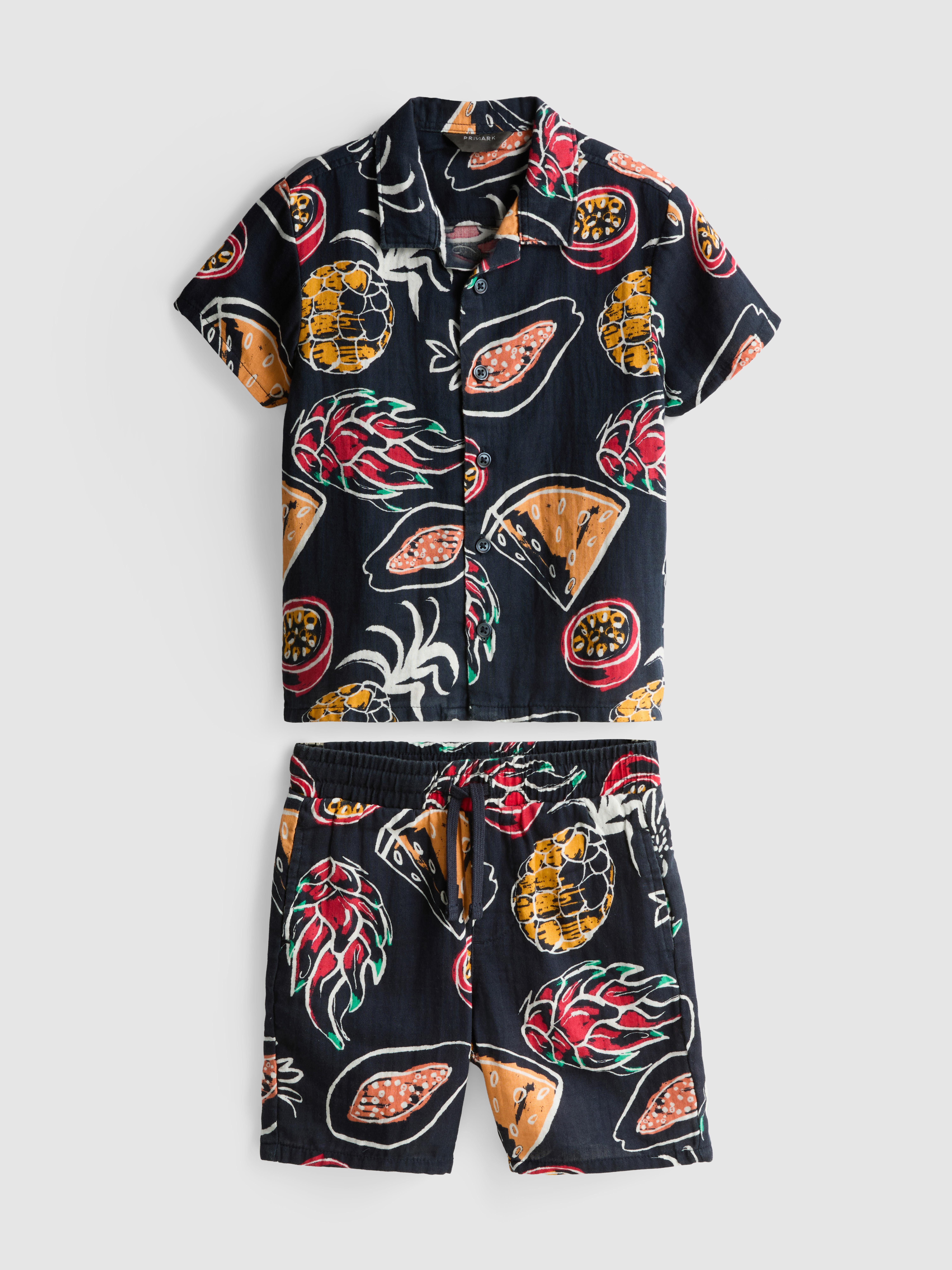 1,5-8 anos | Conjunto camisa/calções estampados