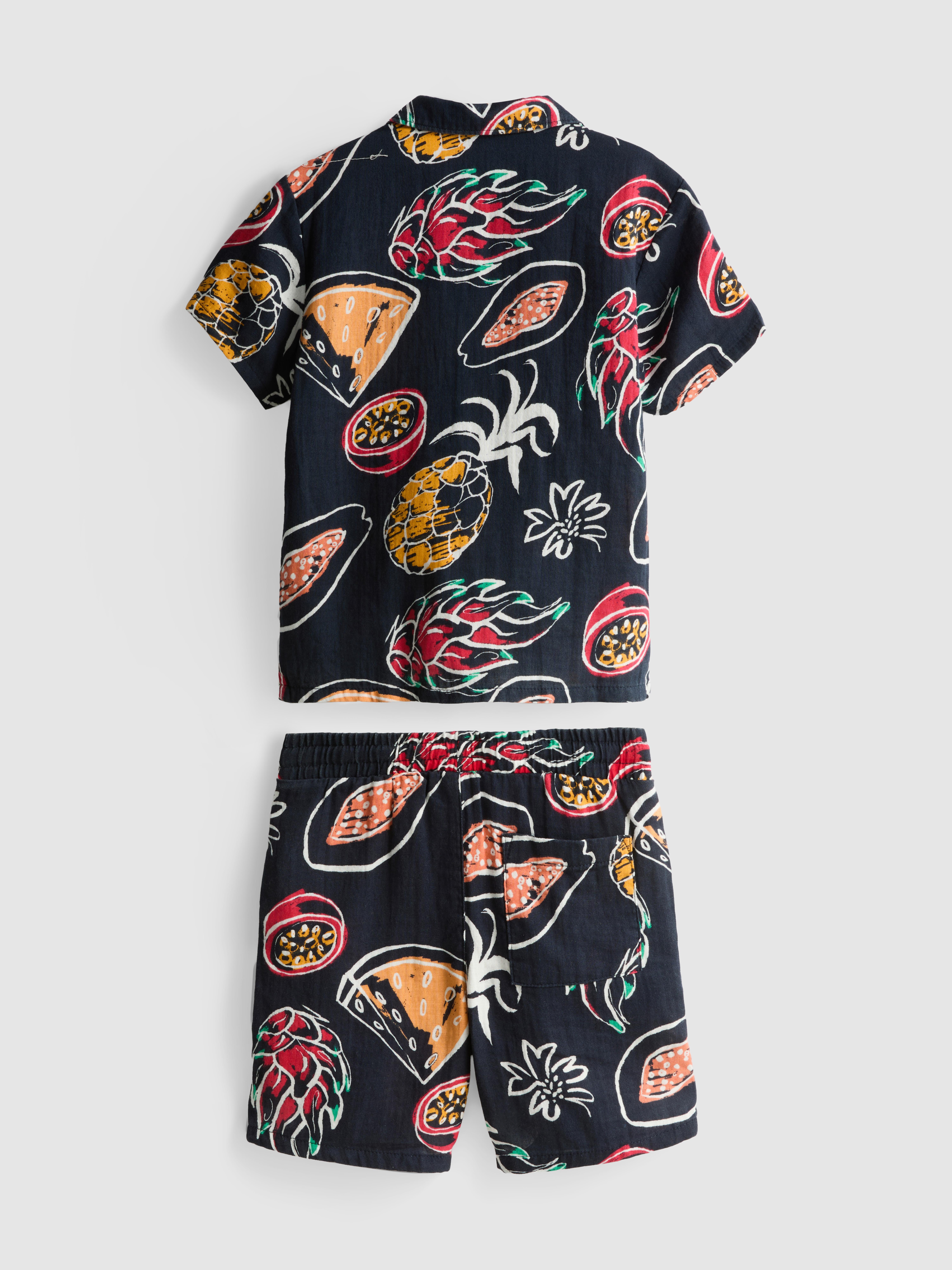 1.5-8yrs | Printed Shirt and Shorts Set