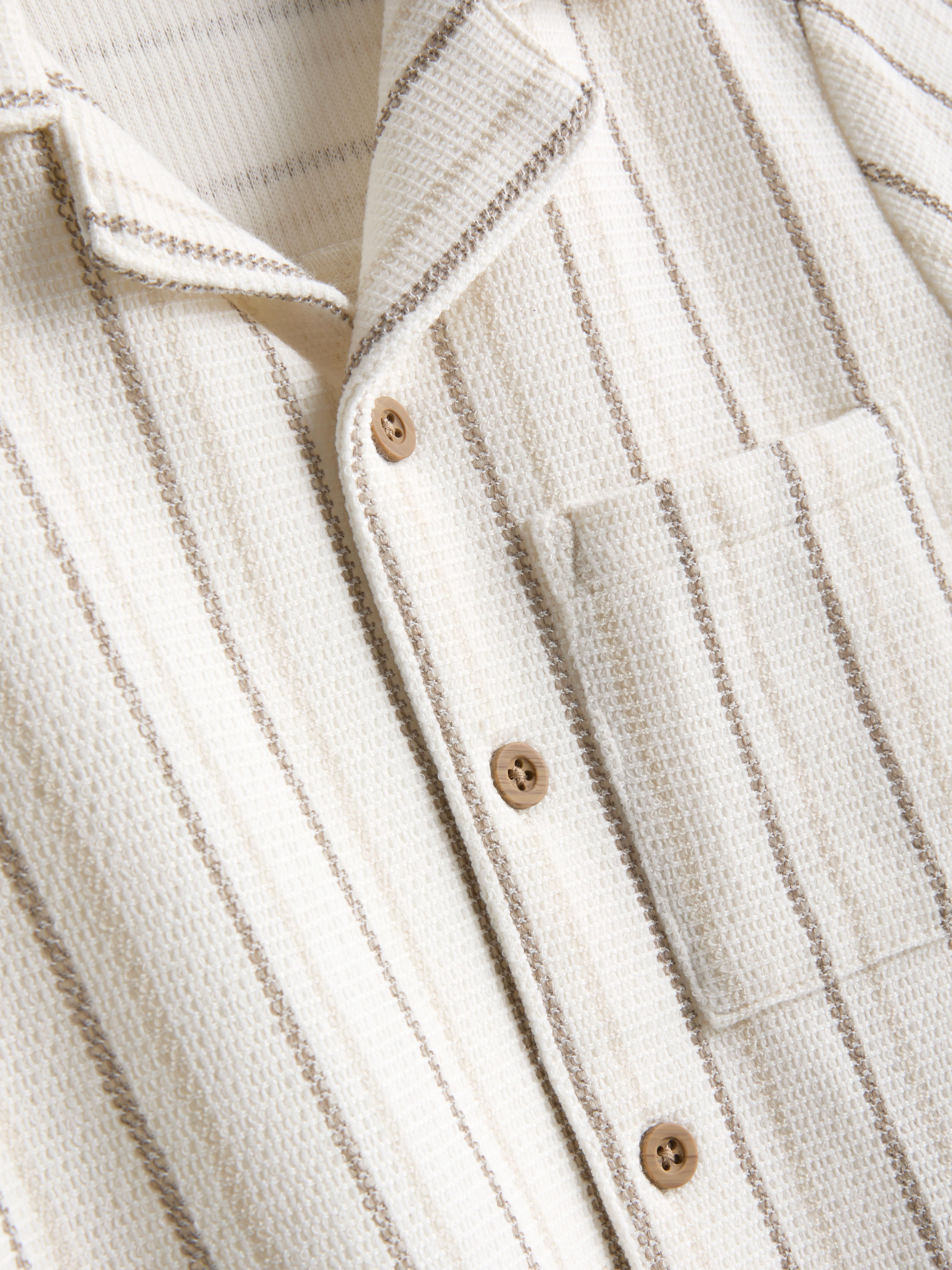 1.5-8yrs | Stripe Knit Shirt and Shorts Set