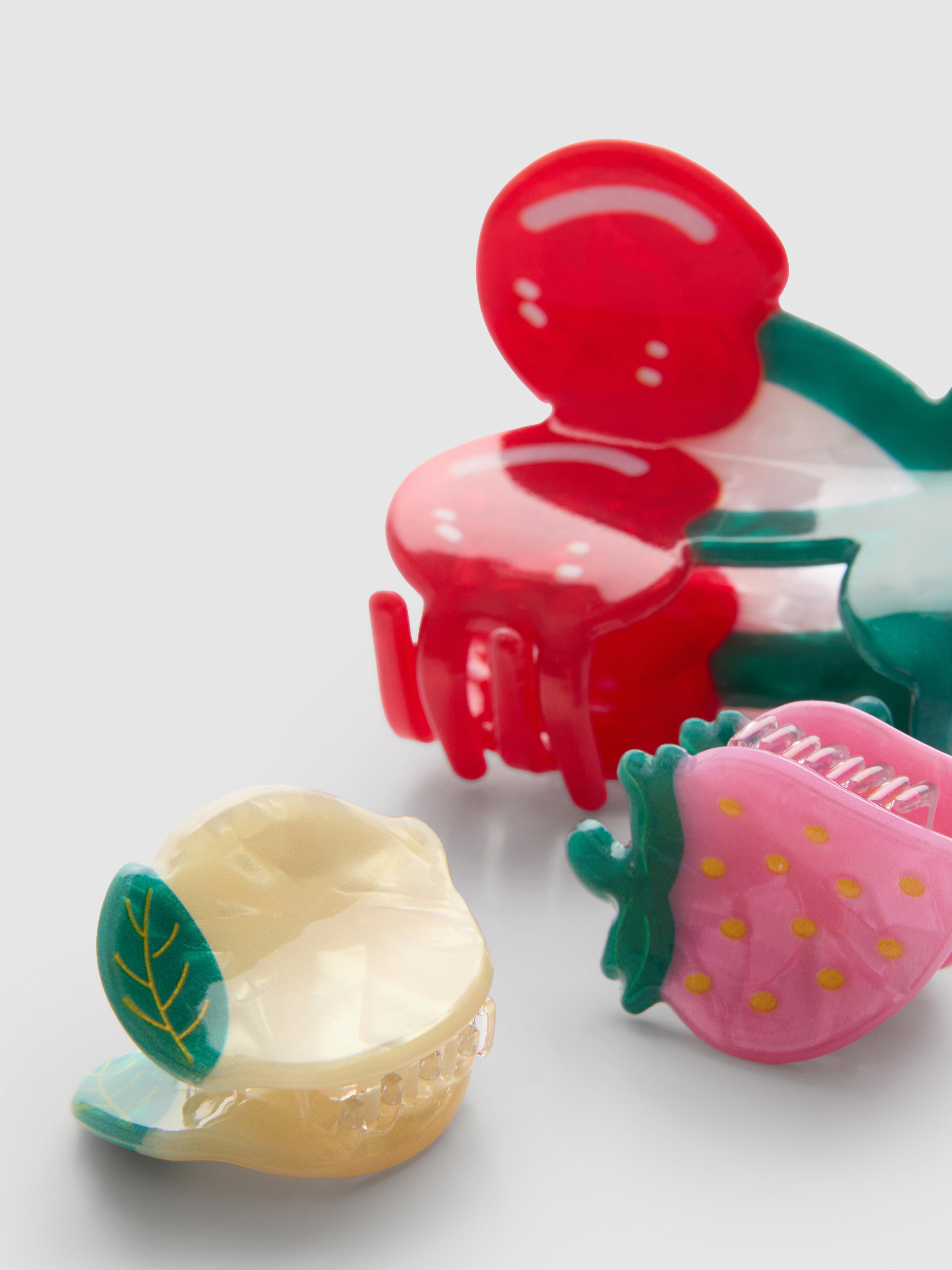 Girls Multi 3pk Fruit Claw Clips | Primark