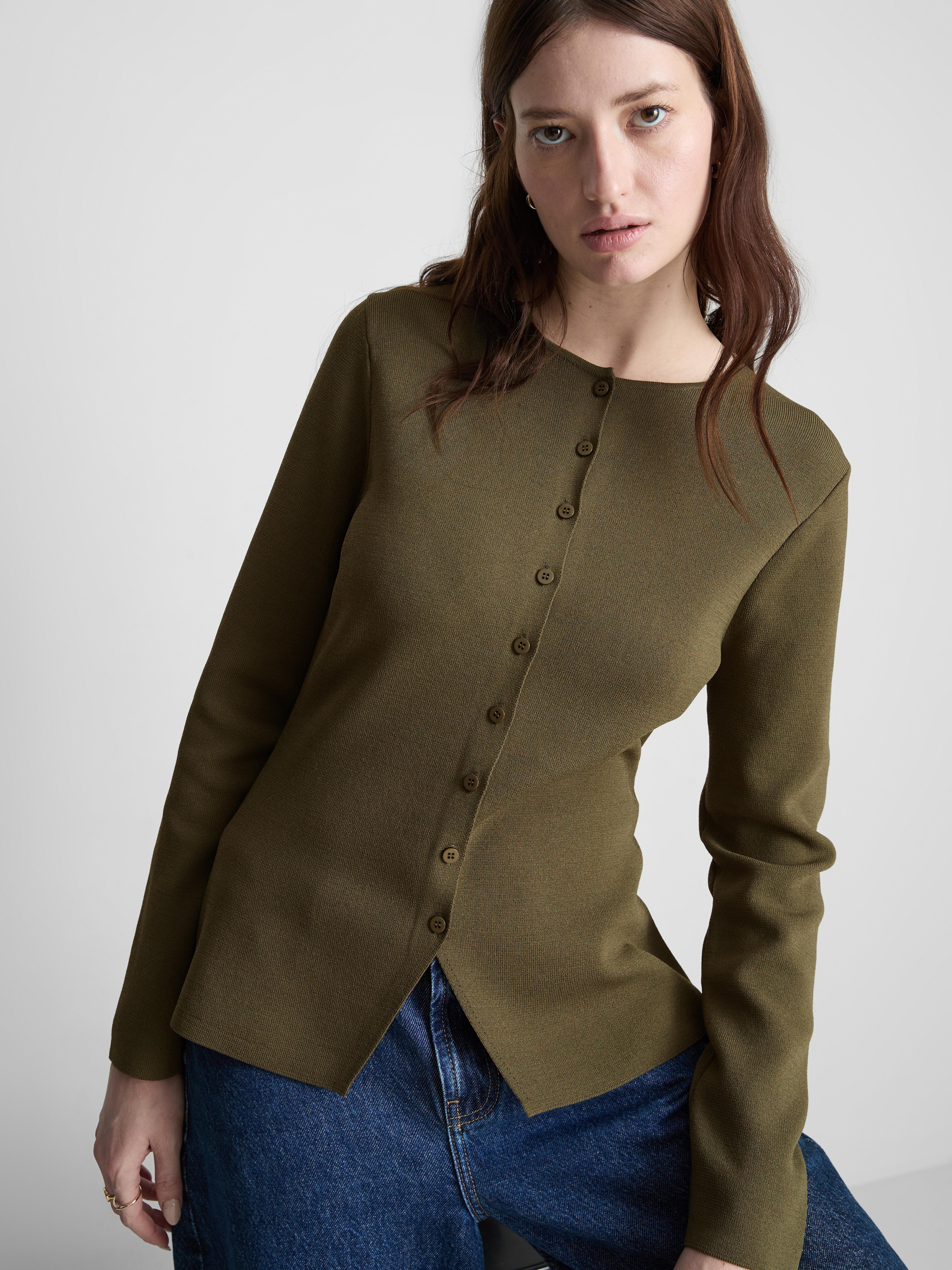 The Edit Sculpted Long Sleeve Cardigan