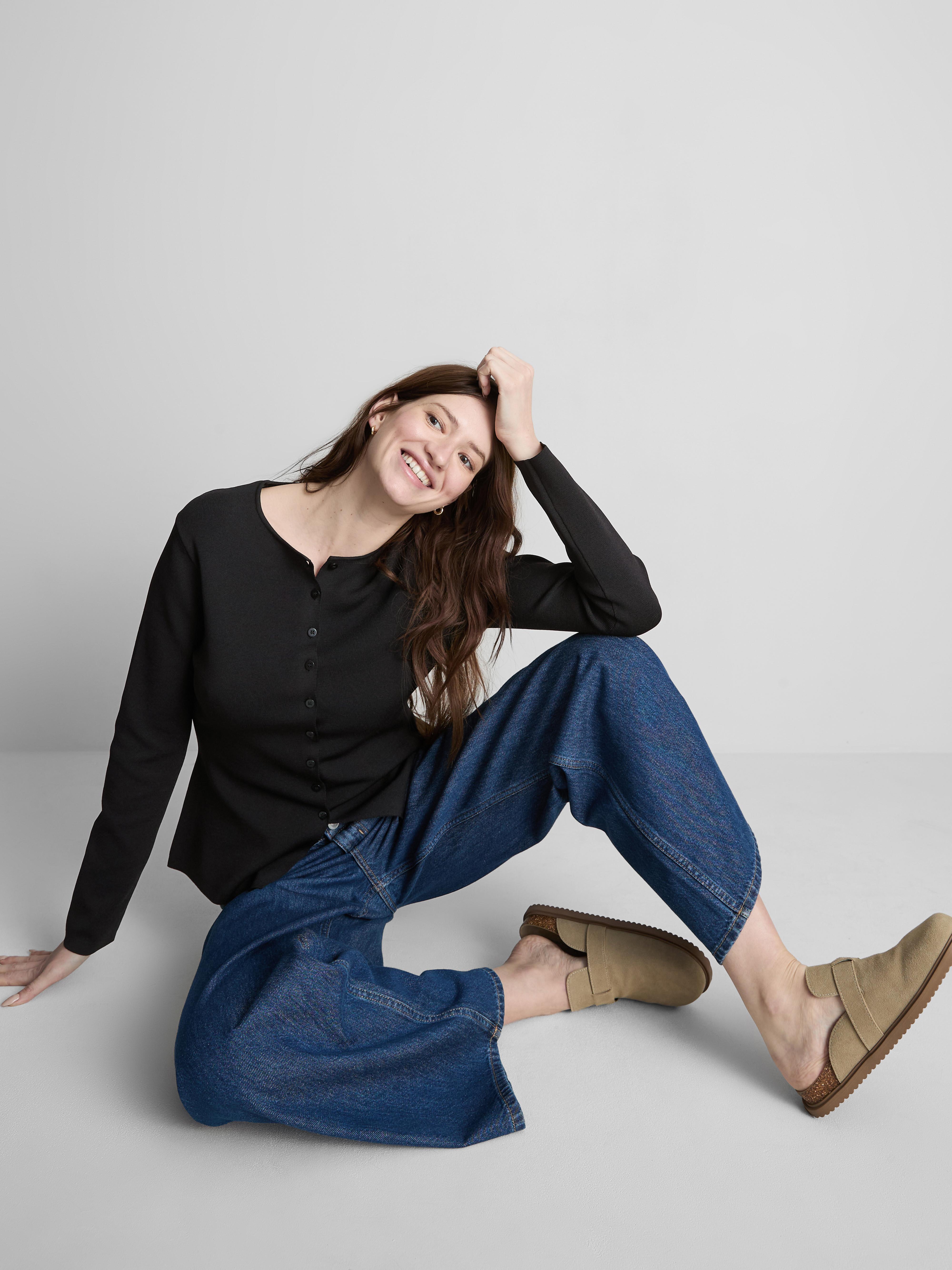 The Edit Sculpted Long Sleeve Cardigan