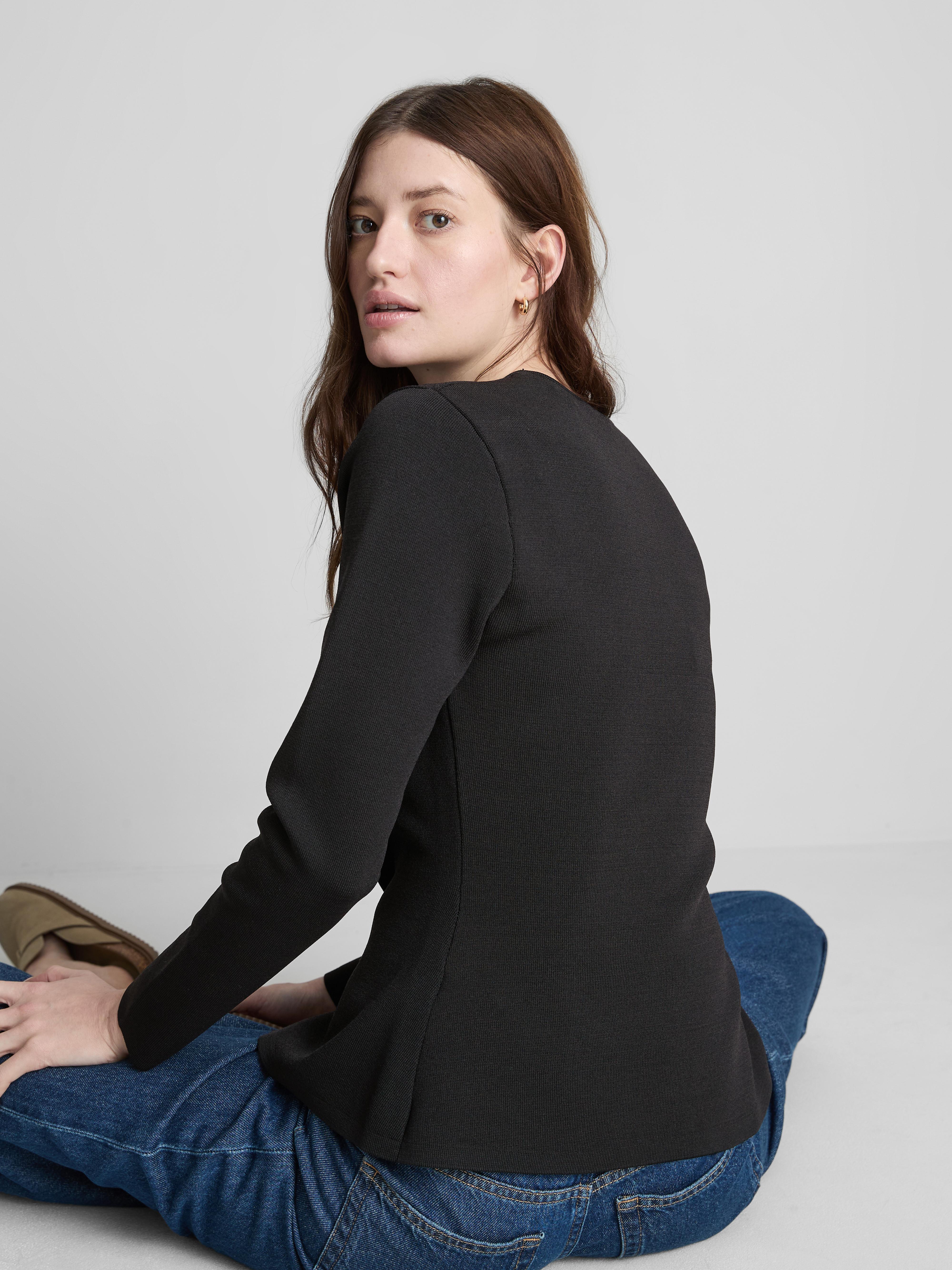 The Edit Sculpted Long Sleeve Cardigan