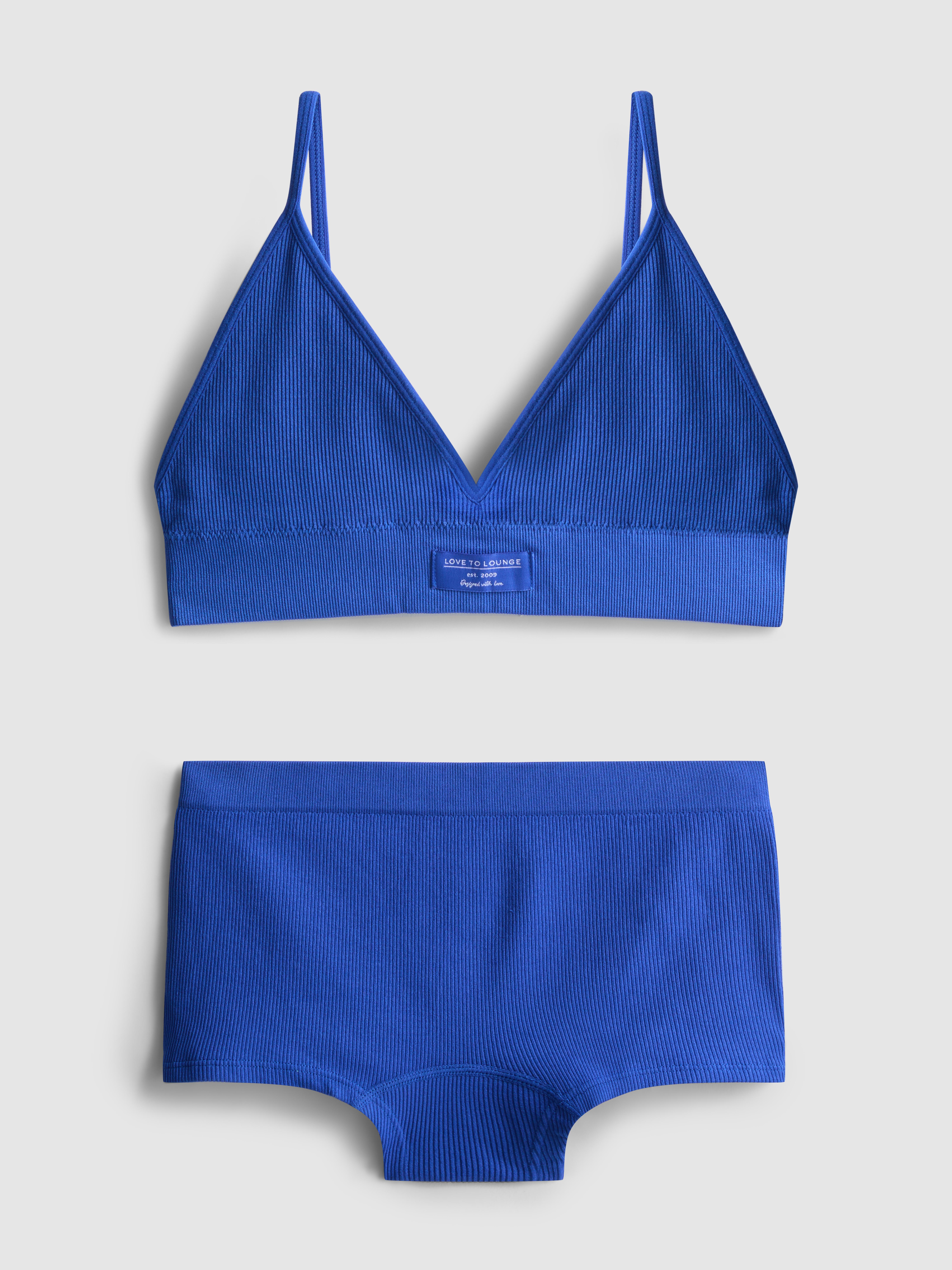 Women's Cobalt Love To Lounge Seamless Short Underwear Set