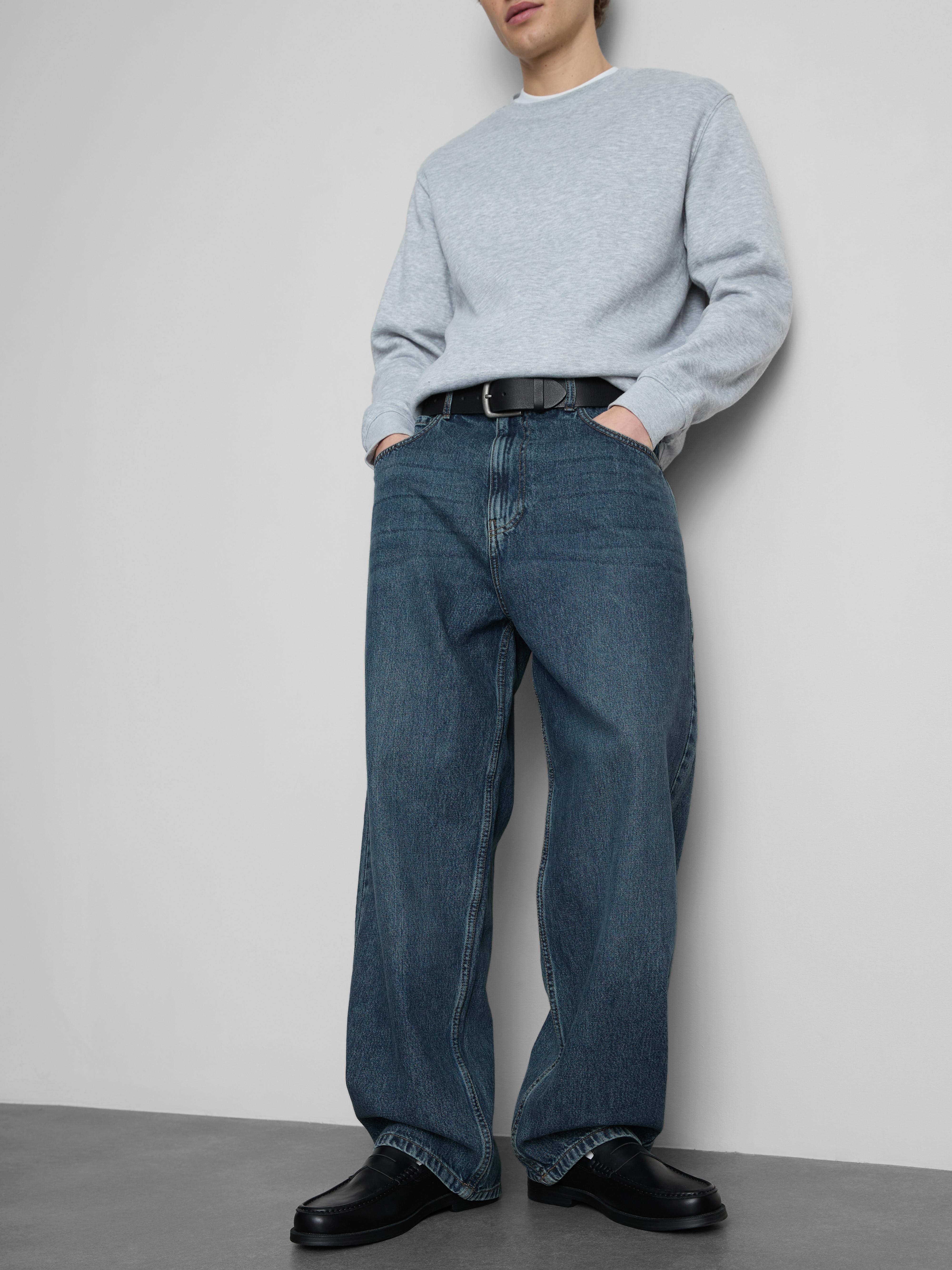 Baggy jeans met halfhoge taille