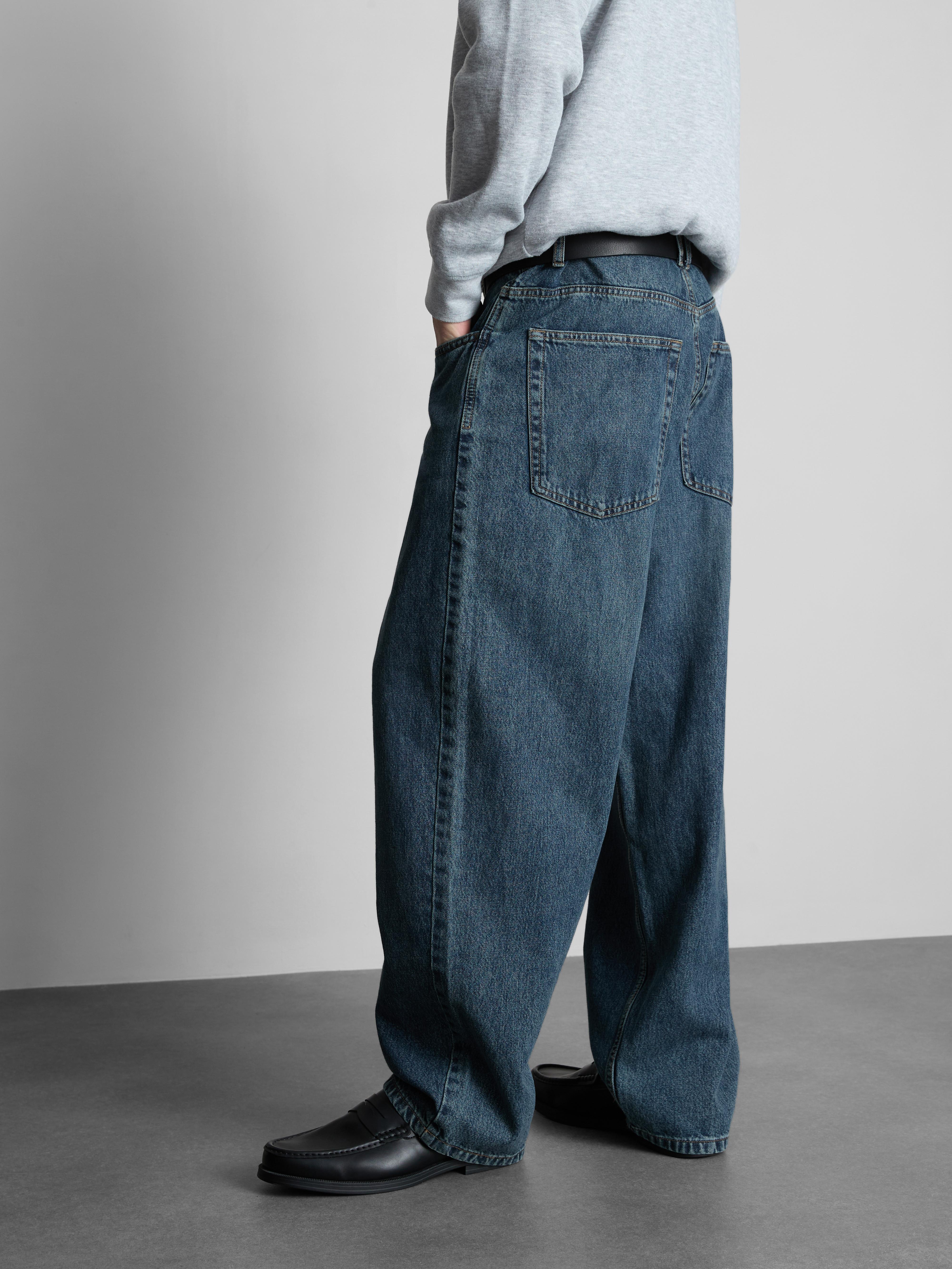 Baggy jeans met halfhoge taille