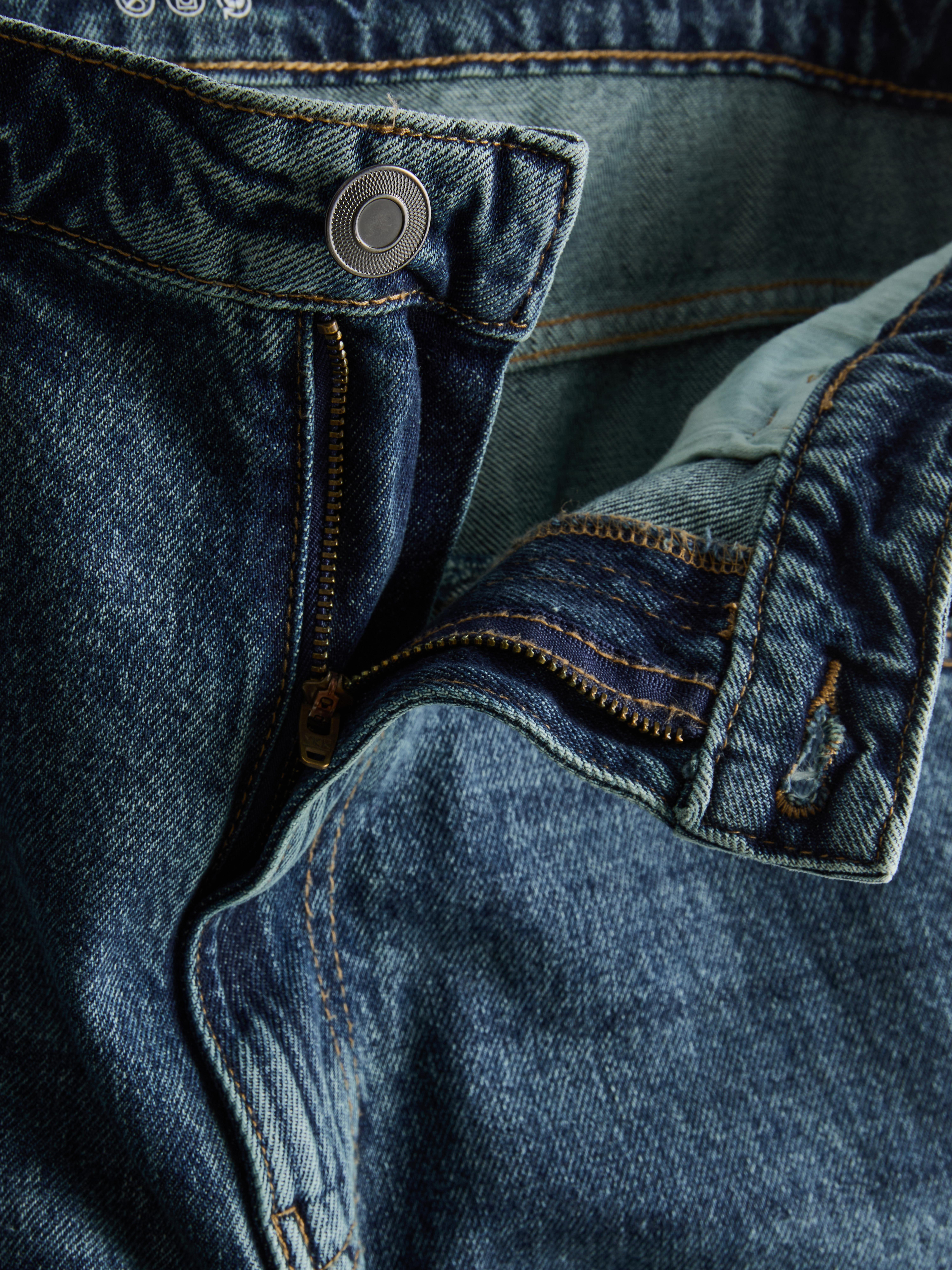 Baggy jeans met halfhoge taille