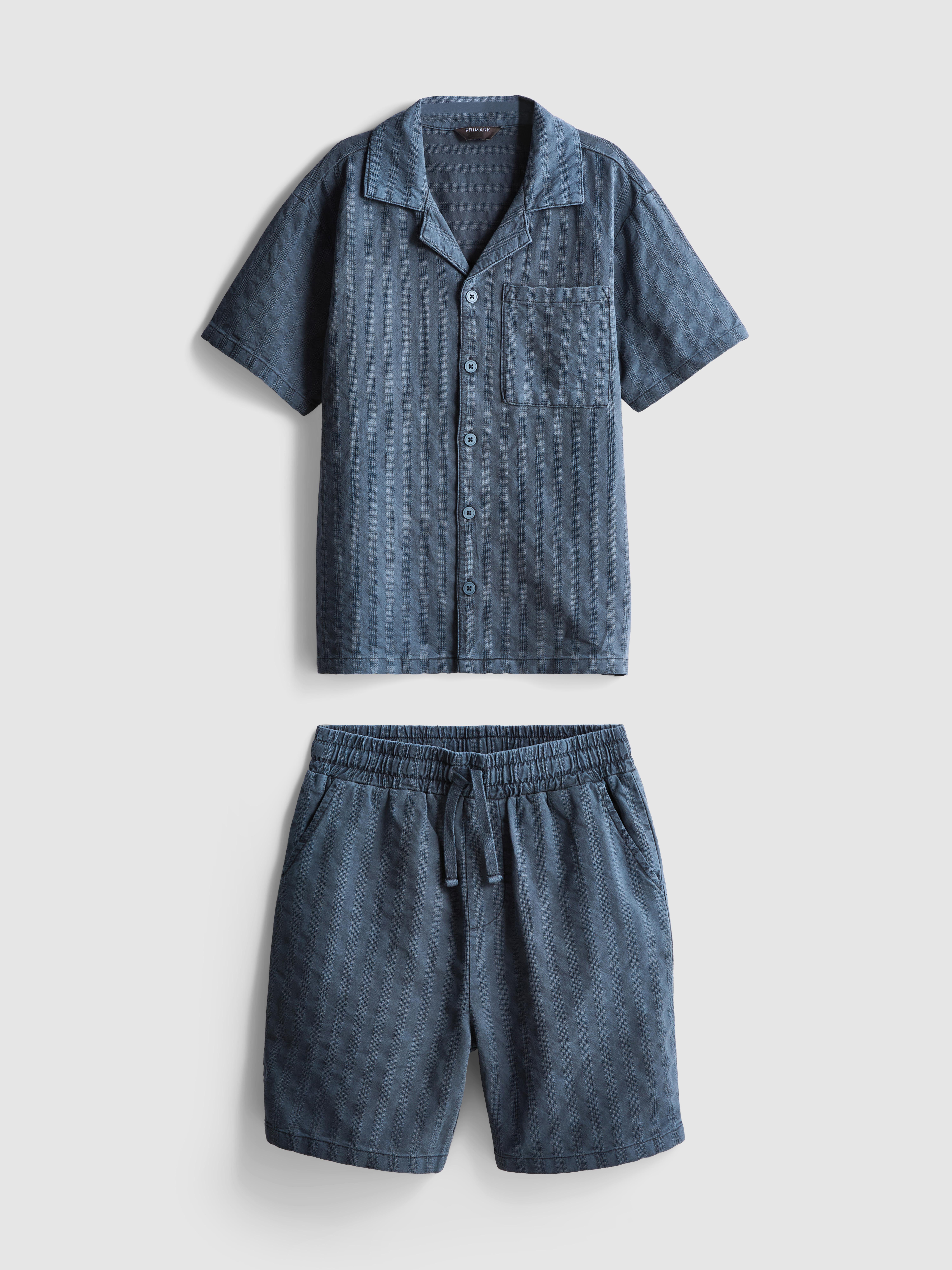 7–15 ans | Ensemble texturé chemise et short