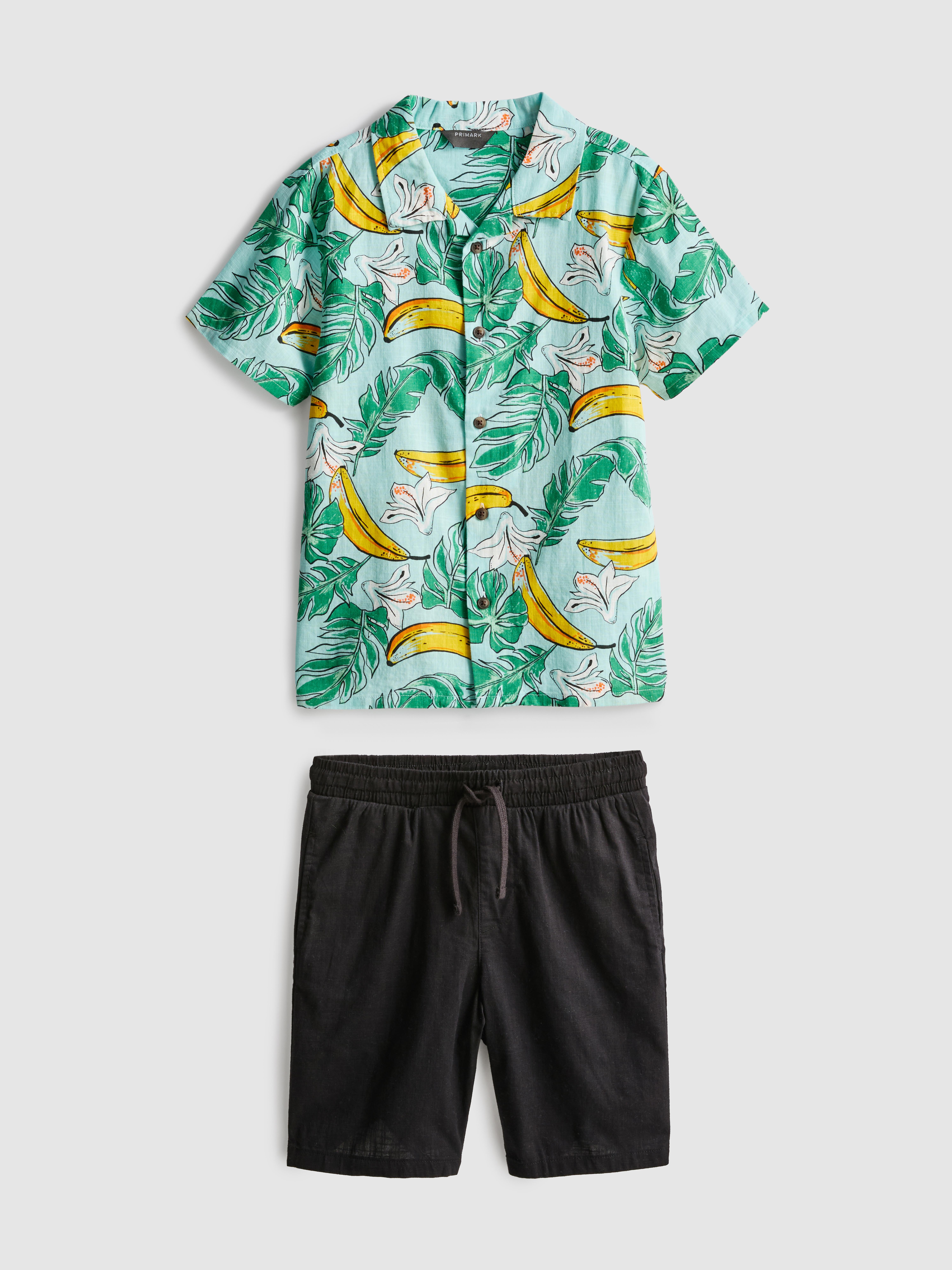 7-15yrs | Printed Shirt and Shorts Set