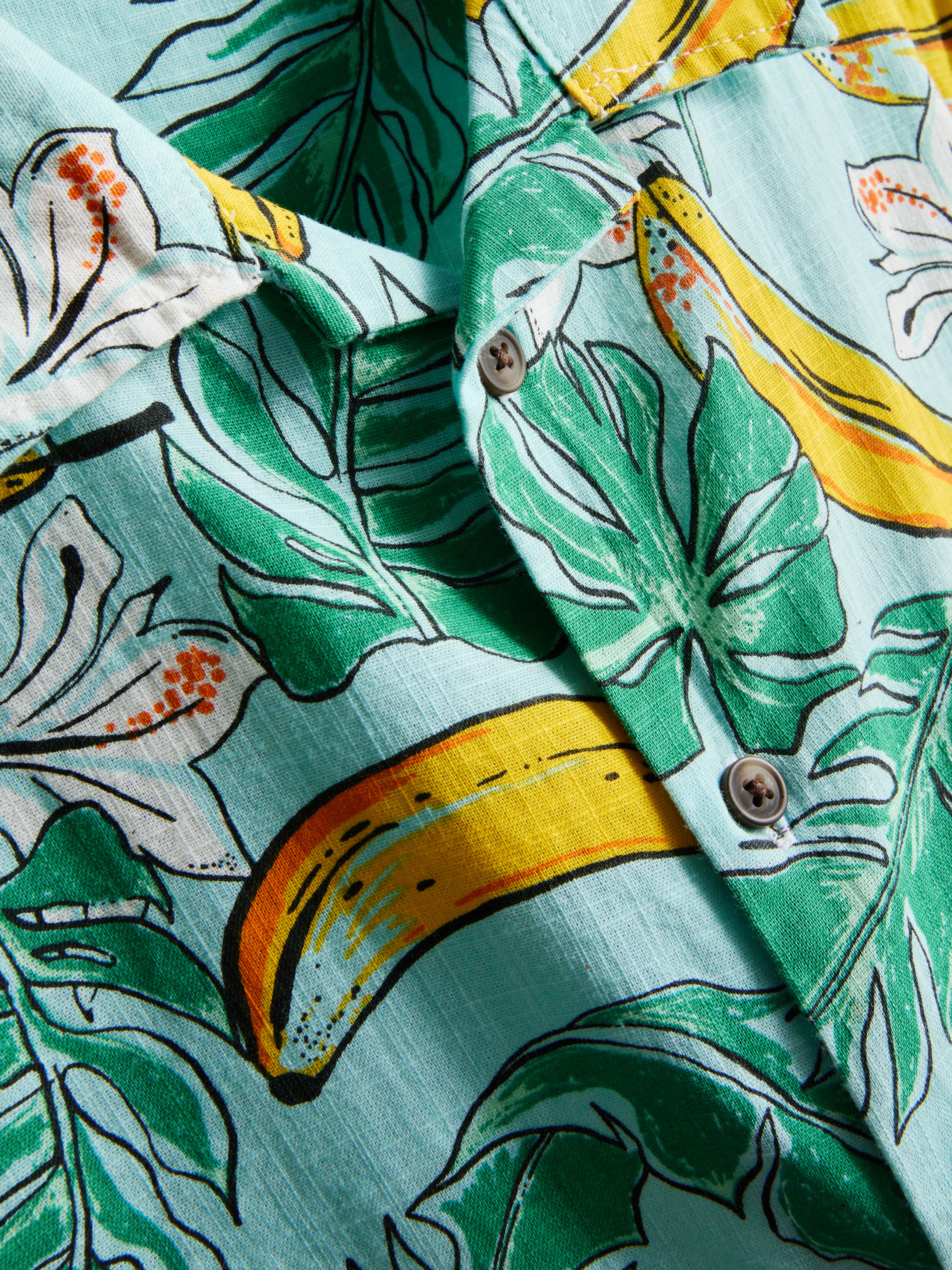 7-15 jr | Set van overhemd en short met print