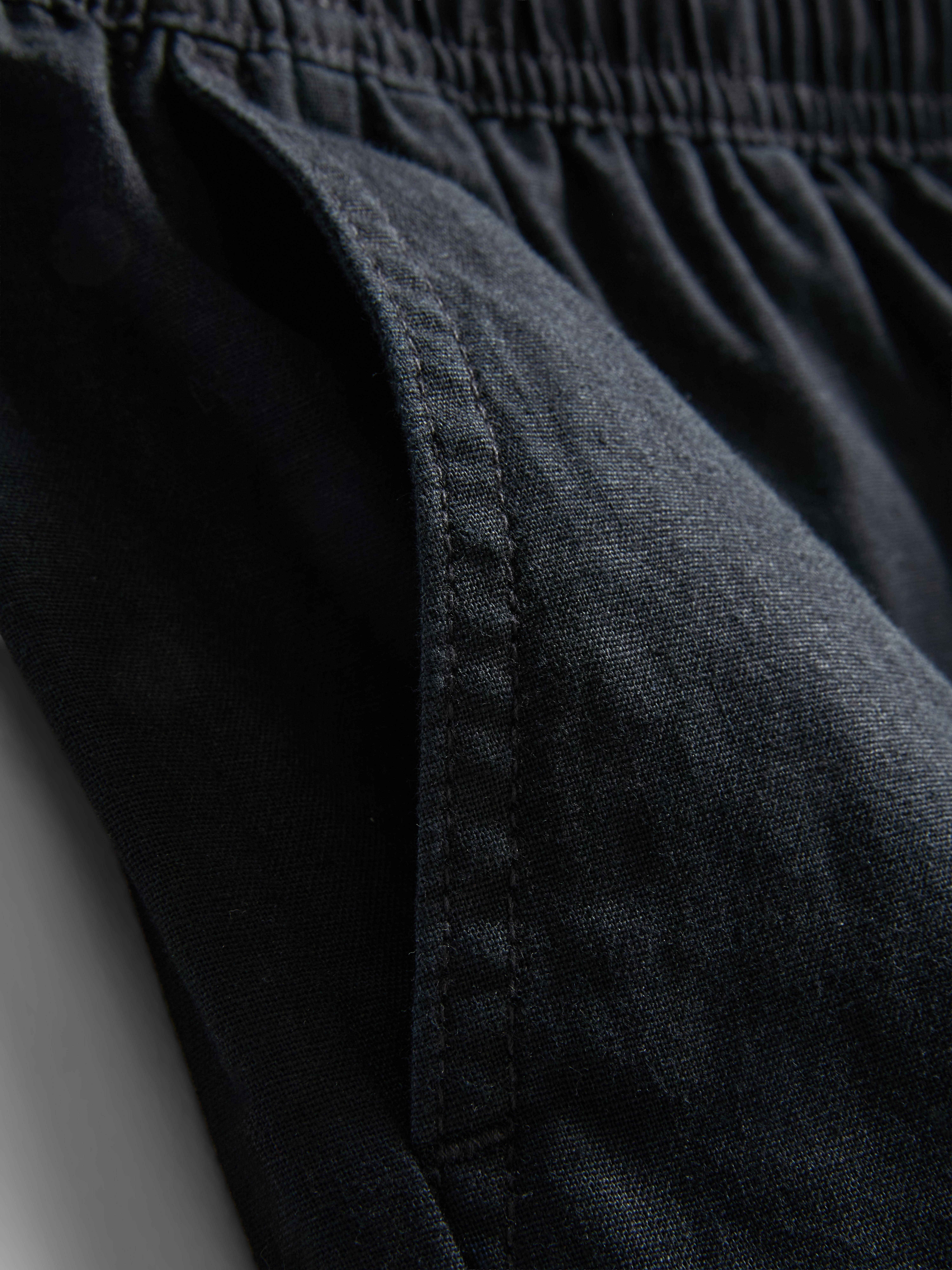 Korte broek van linnenmix met trekkoord