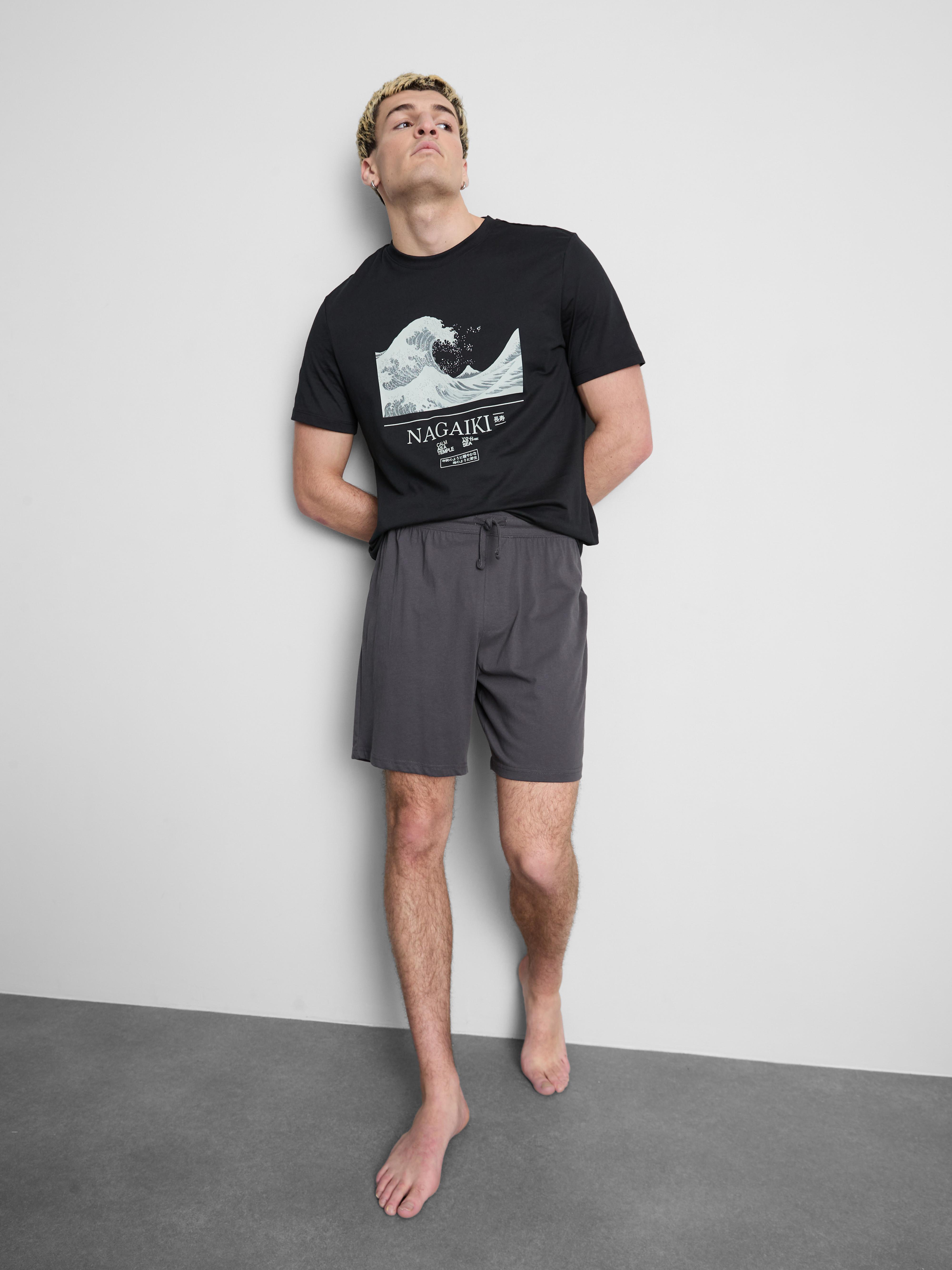 A nagy hullám Kanagavánál rövidnadrágos pizsamaszett