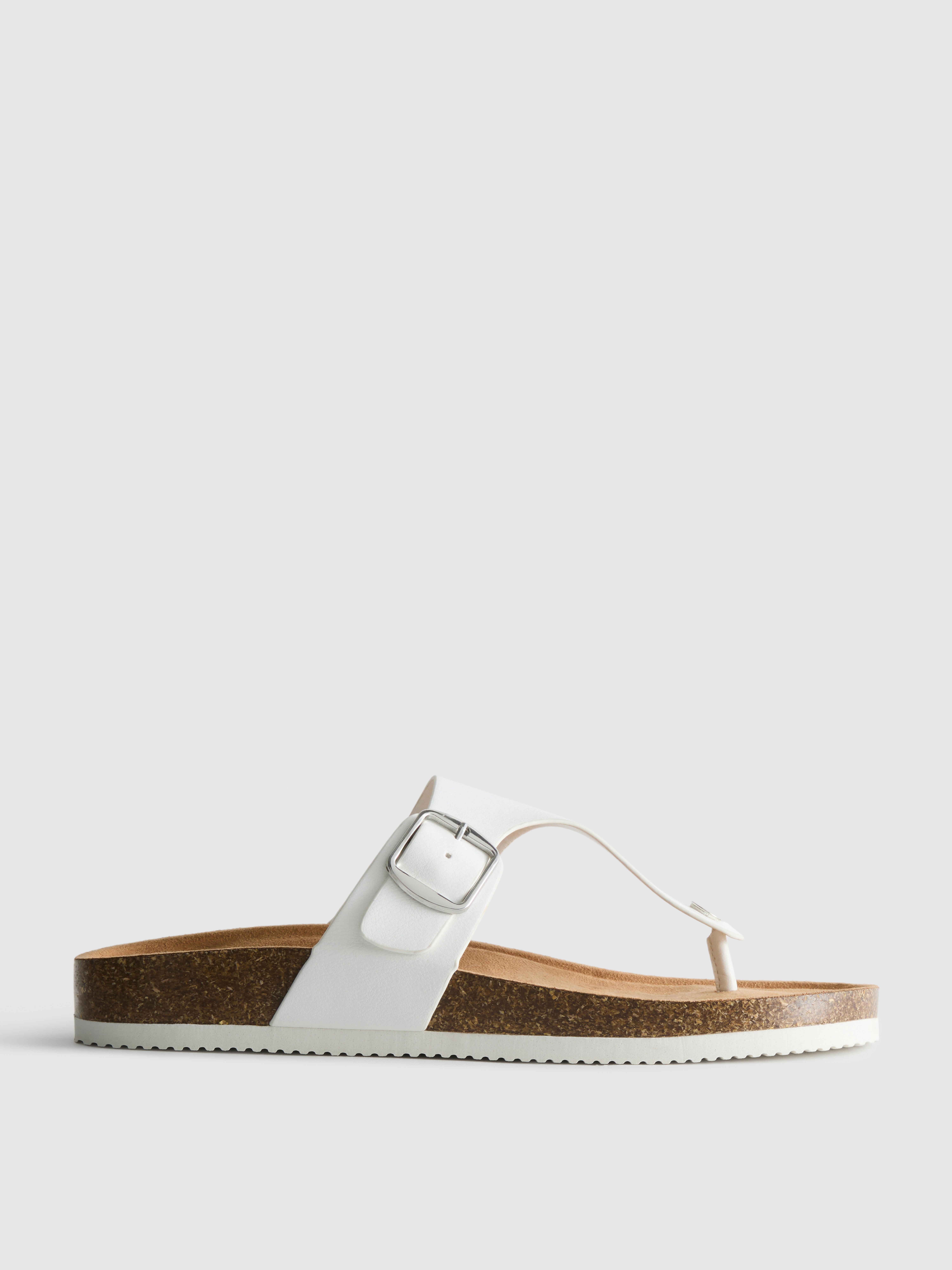 T-Bar Buckle Mule Sandals