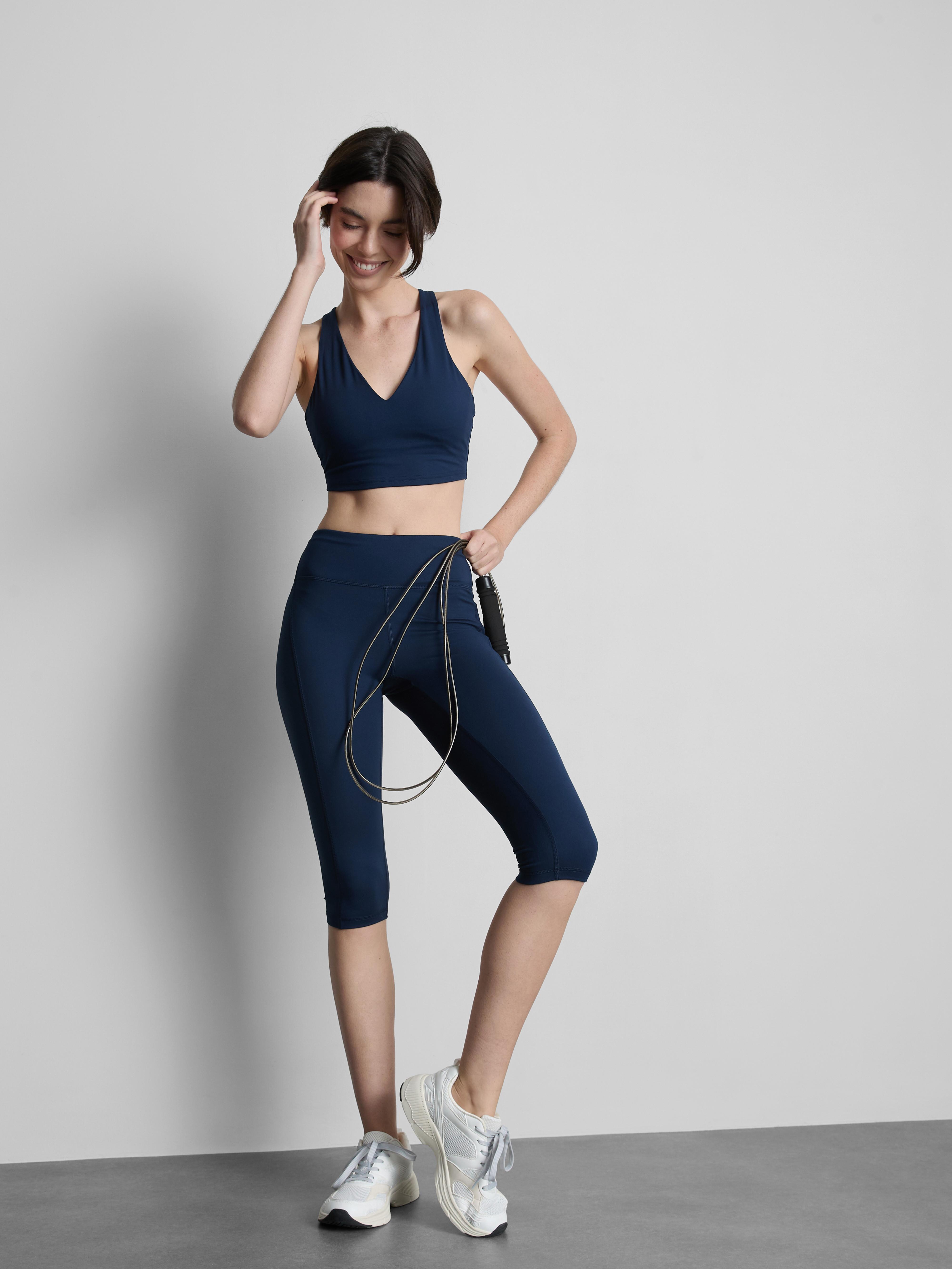 Legging corsaire de sport lissant à taille haute