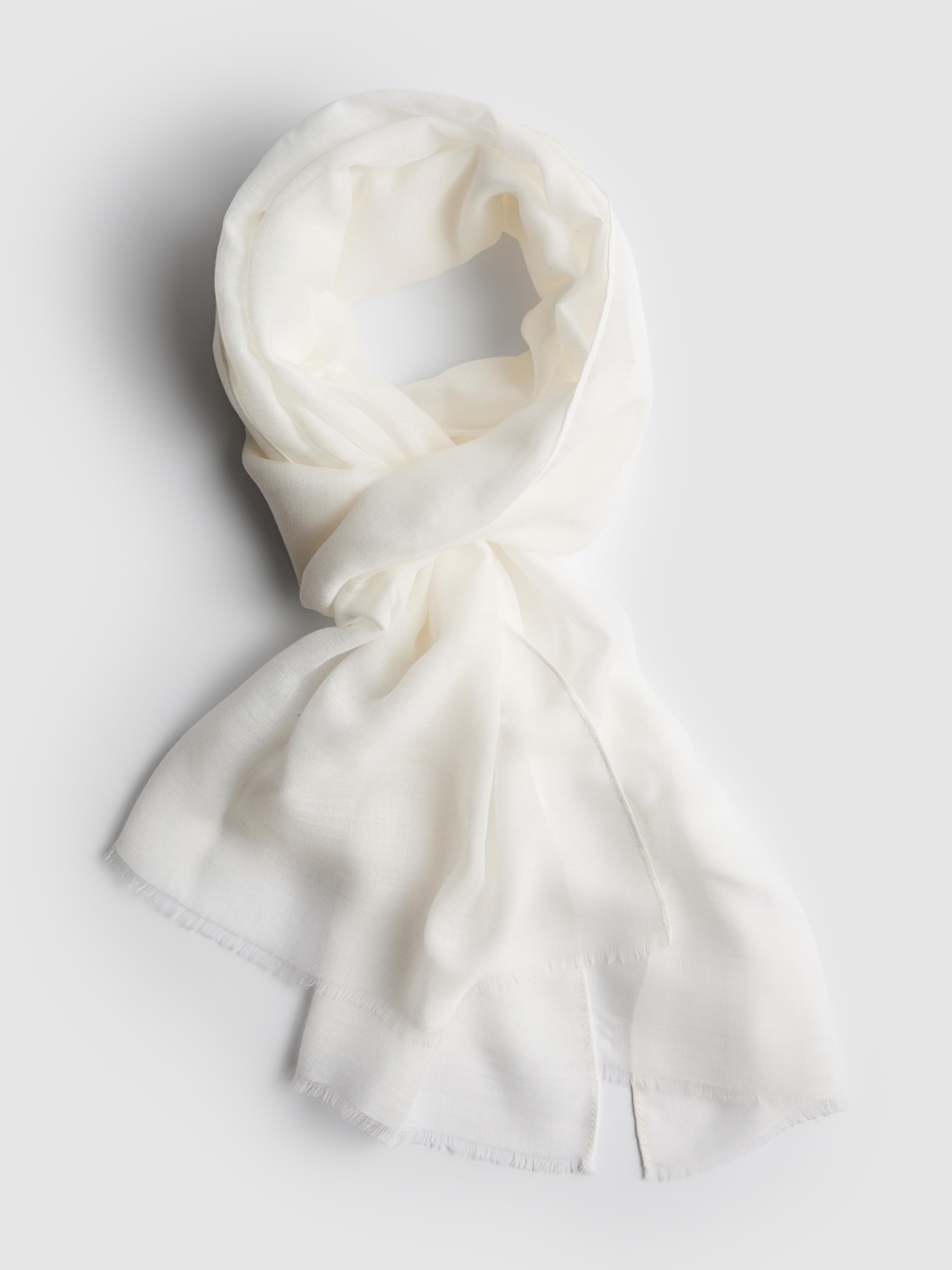 Lightweight Frayed-Edge Scarf