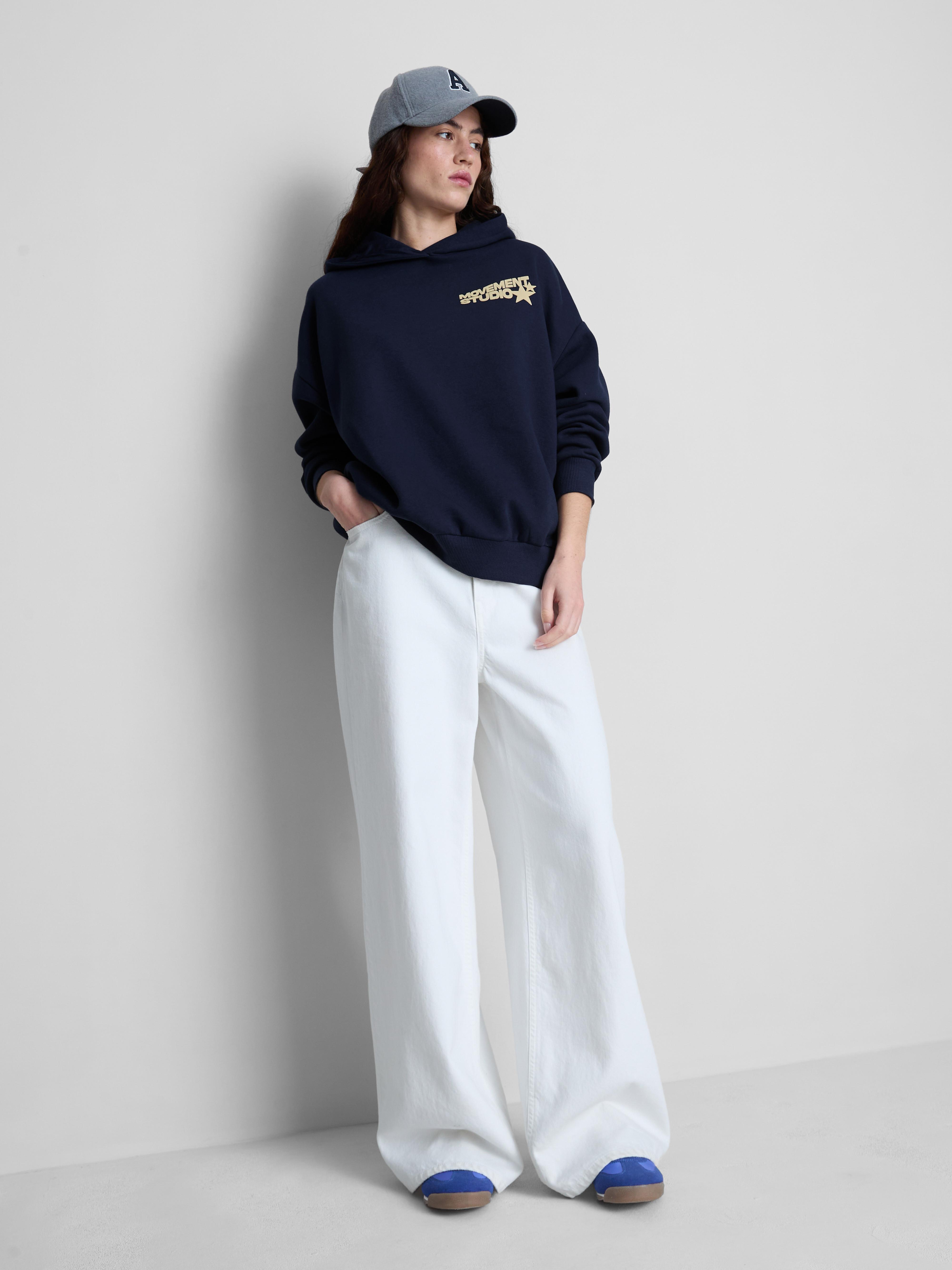 Cotton Blend Oversized Star Hoodie