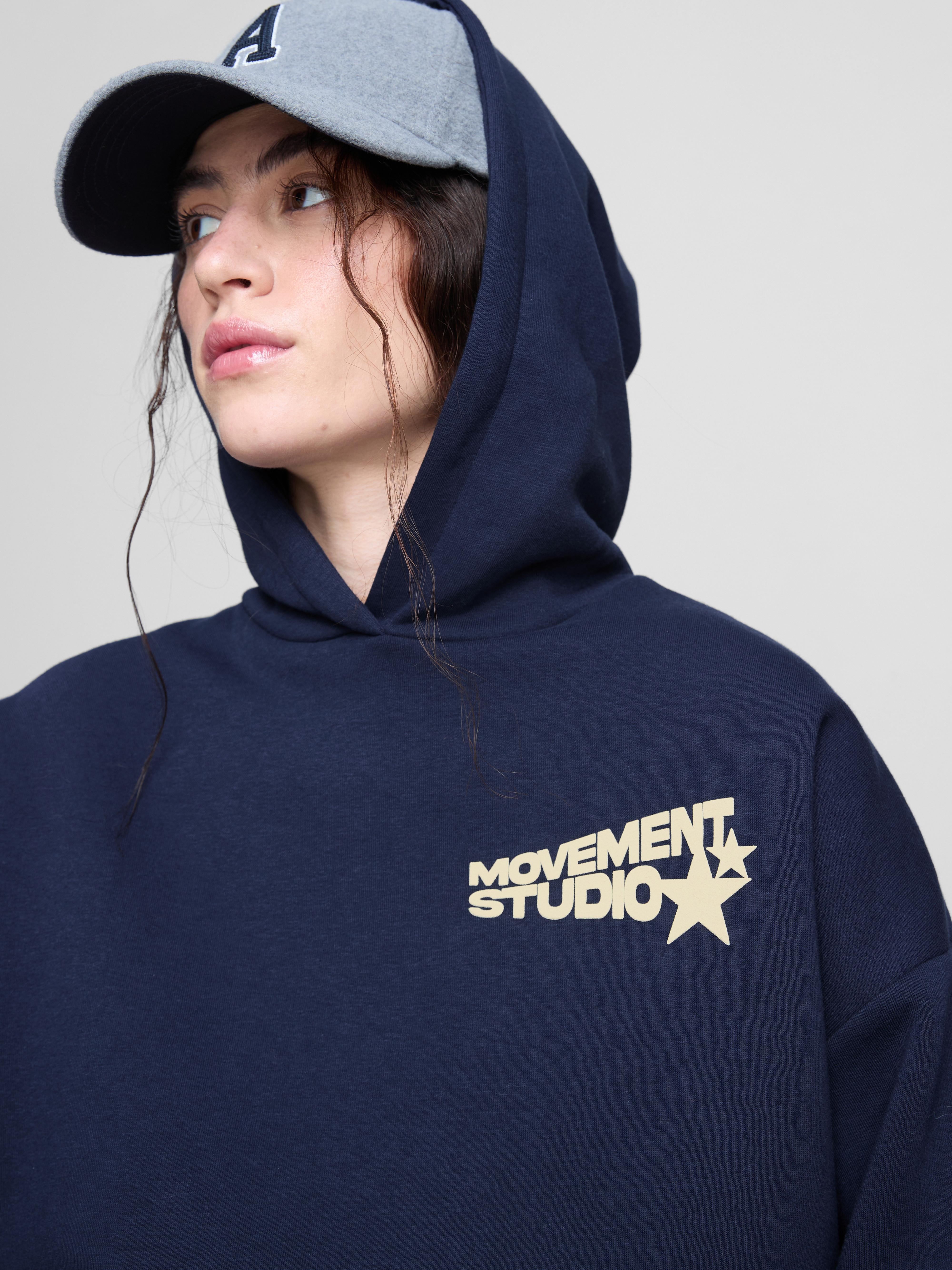 Cotton Blend Oversized Star Hoodie