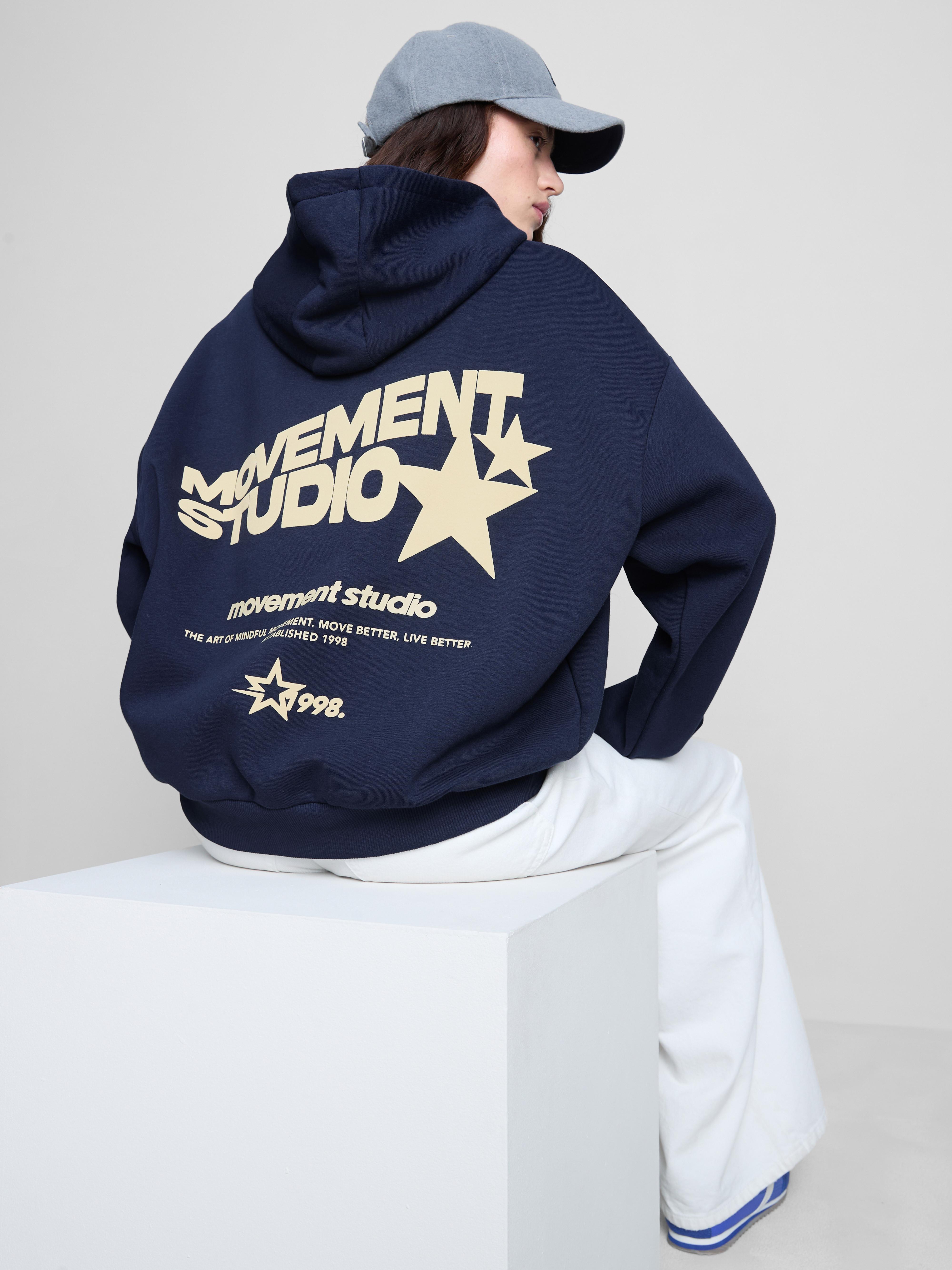 Cotton Blend Oversized Star Hoodie