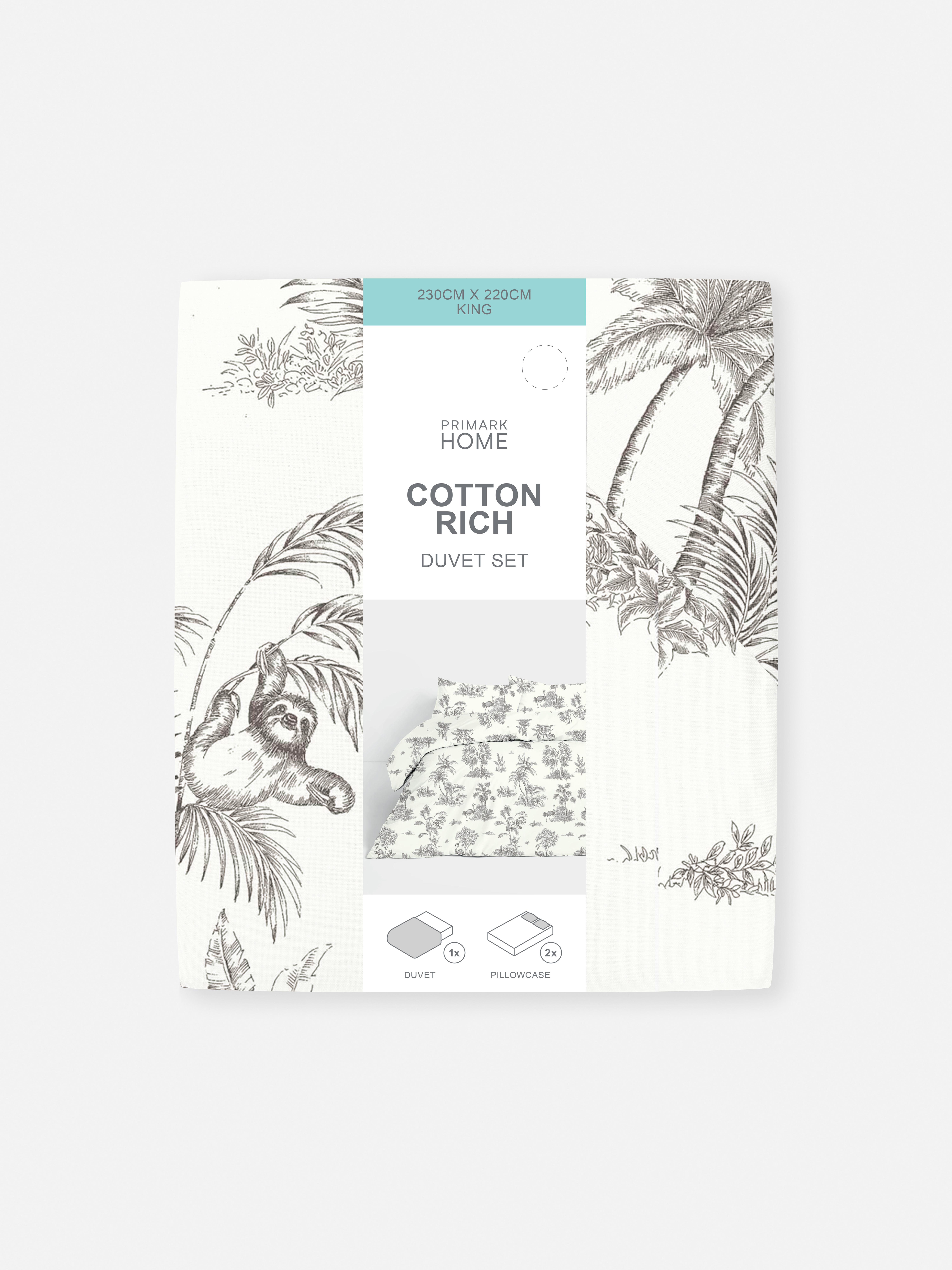 Tropical Toile Kind Duvet Cover Set