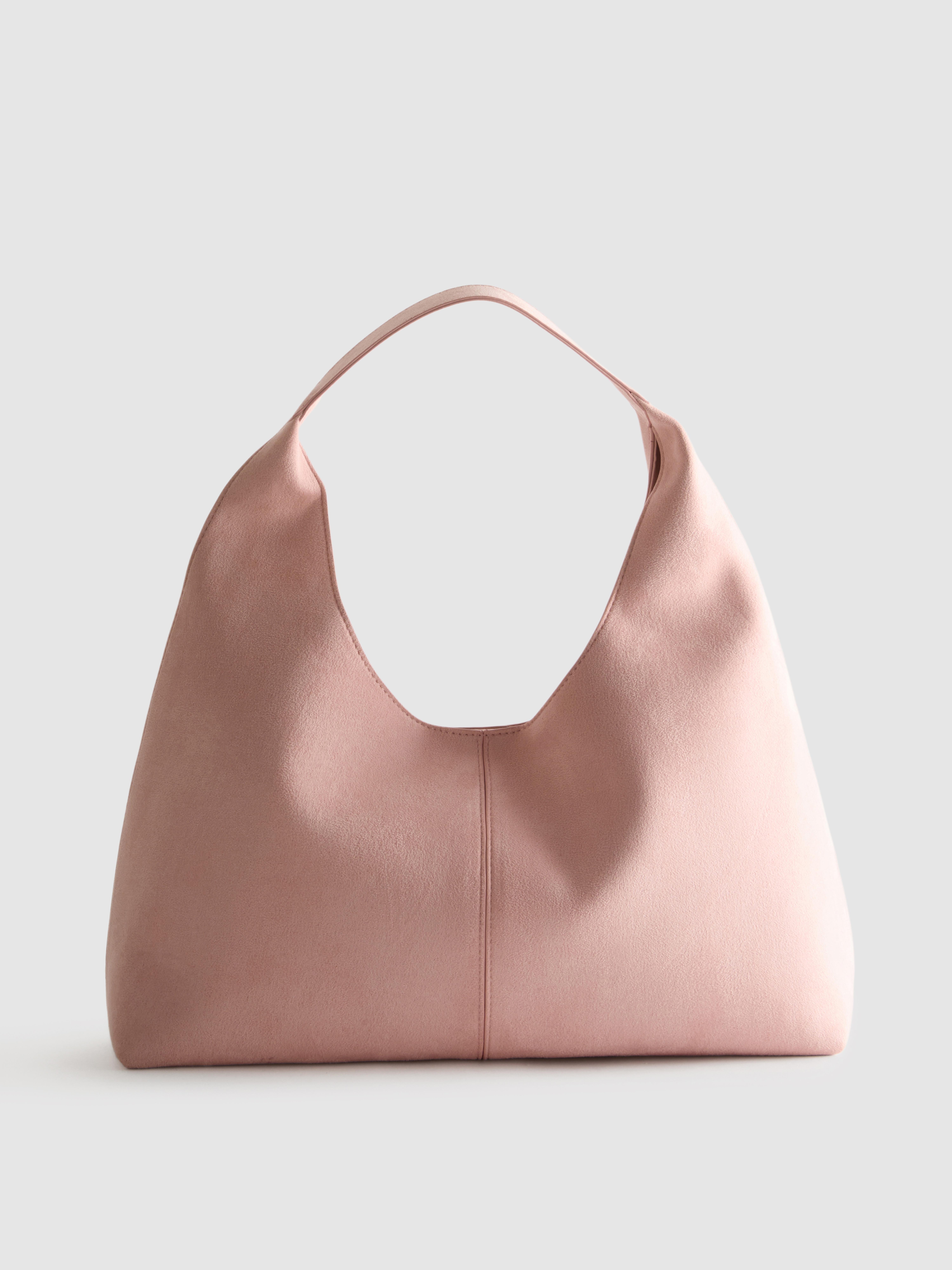 Faux Suede Scoop Large Purse