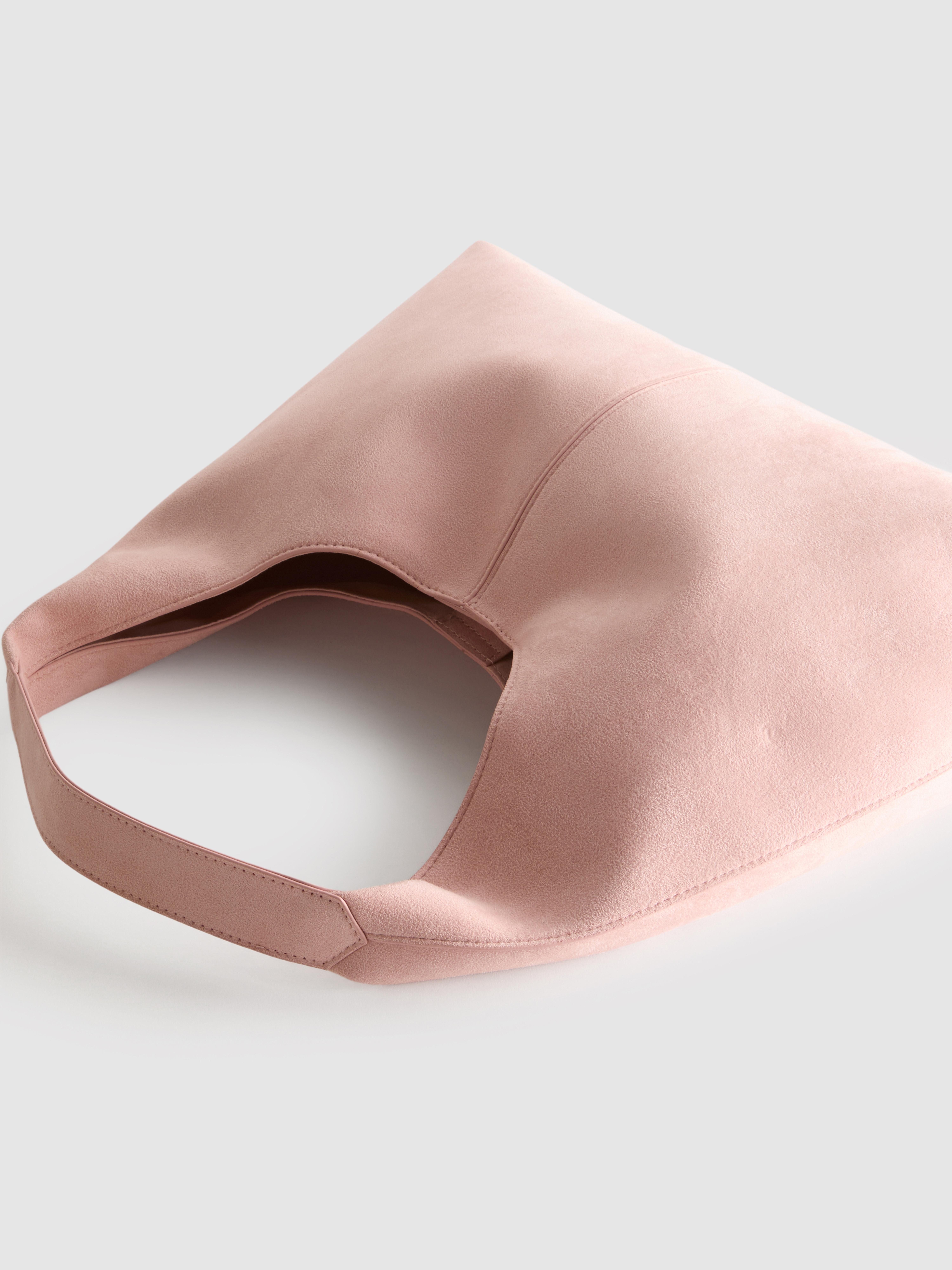 Faux Suede Scoop Large Purse