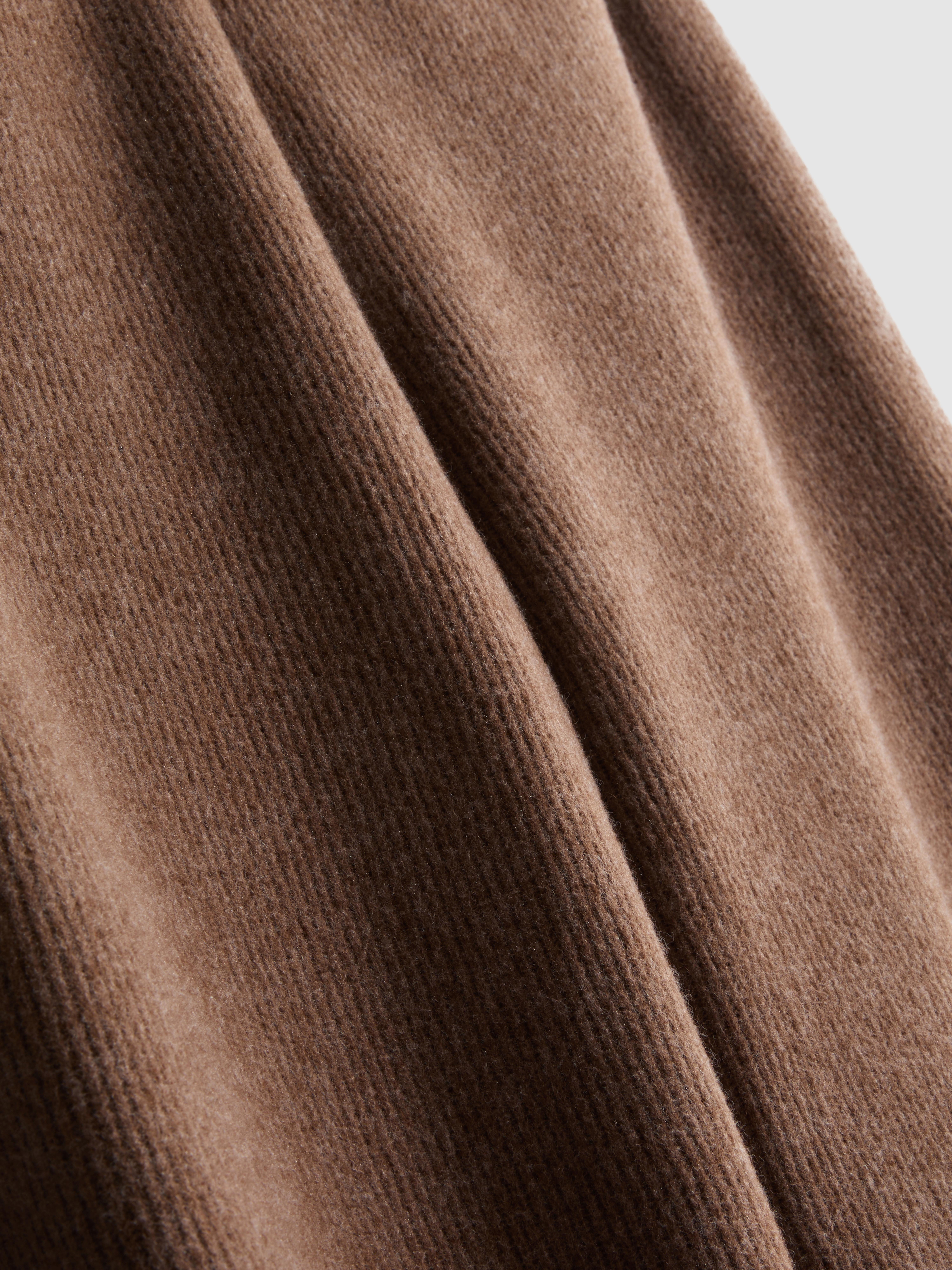 Cotton Blend Wide Leg Trousers