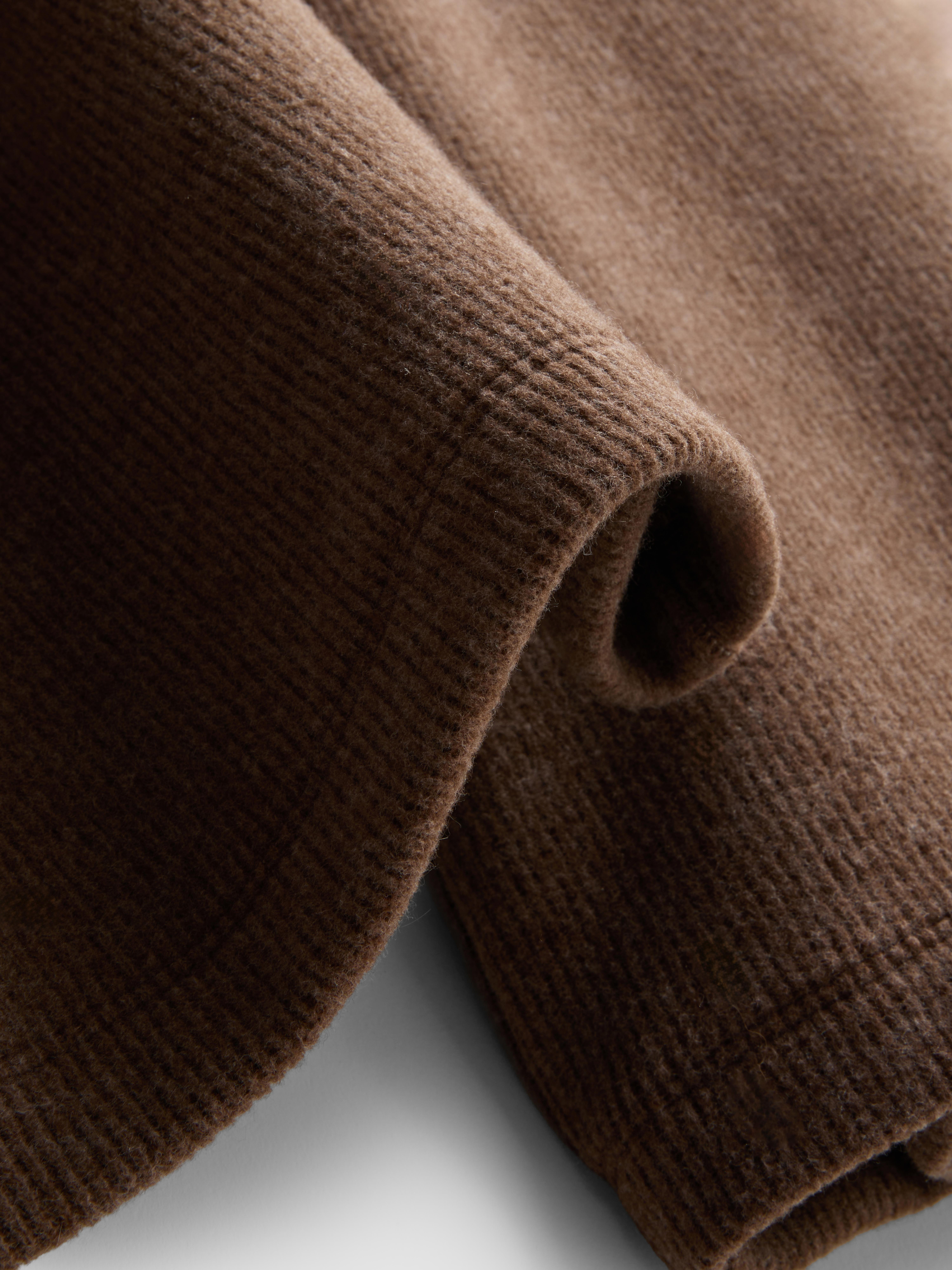 Cotton Blend Wide Leg Trousers