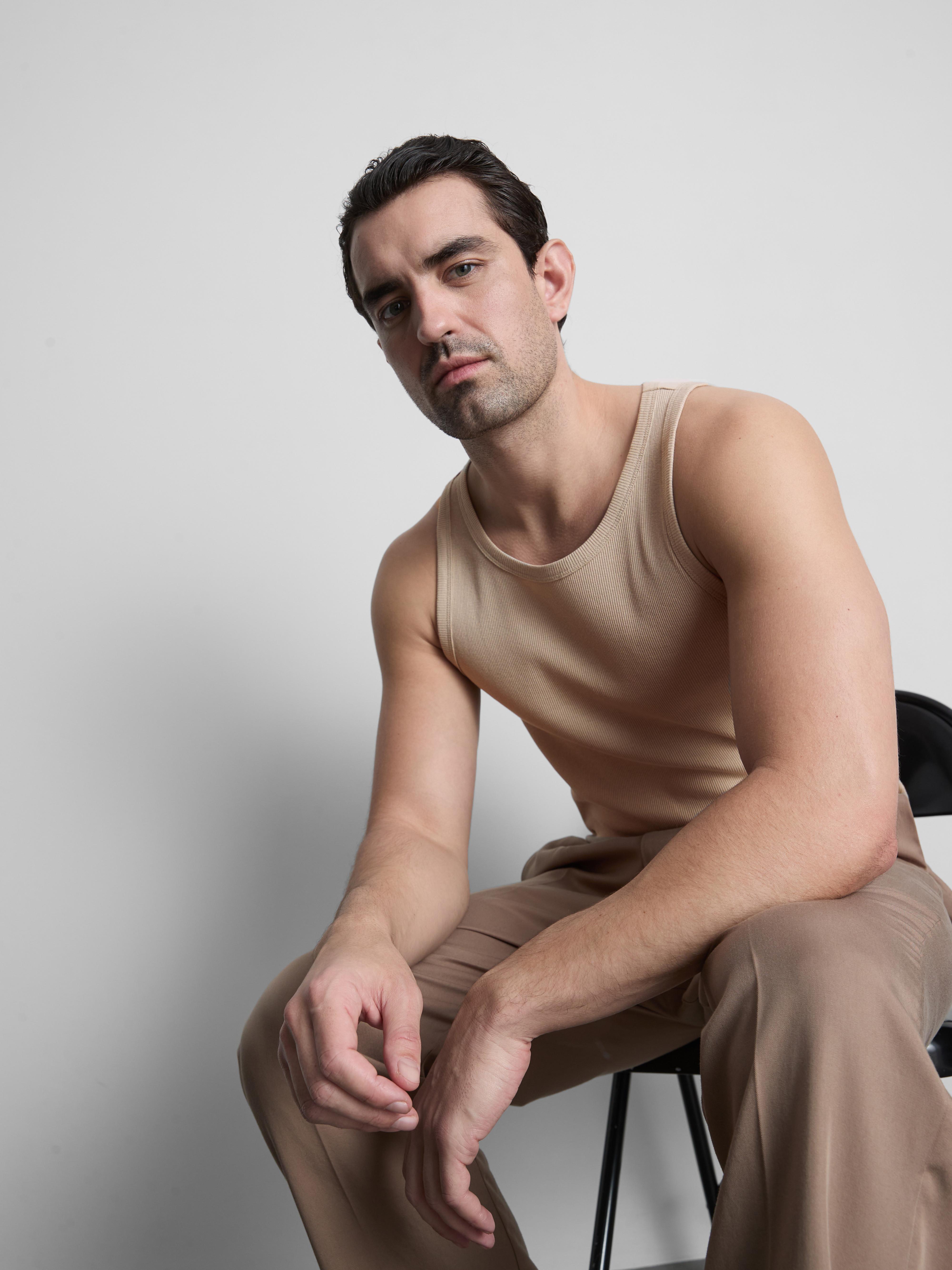 Men's Stone Ribbed Shirt