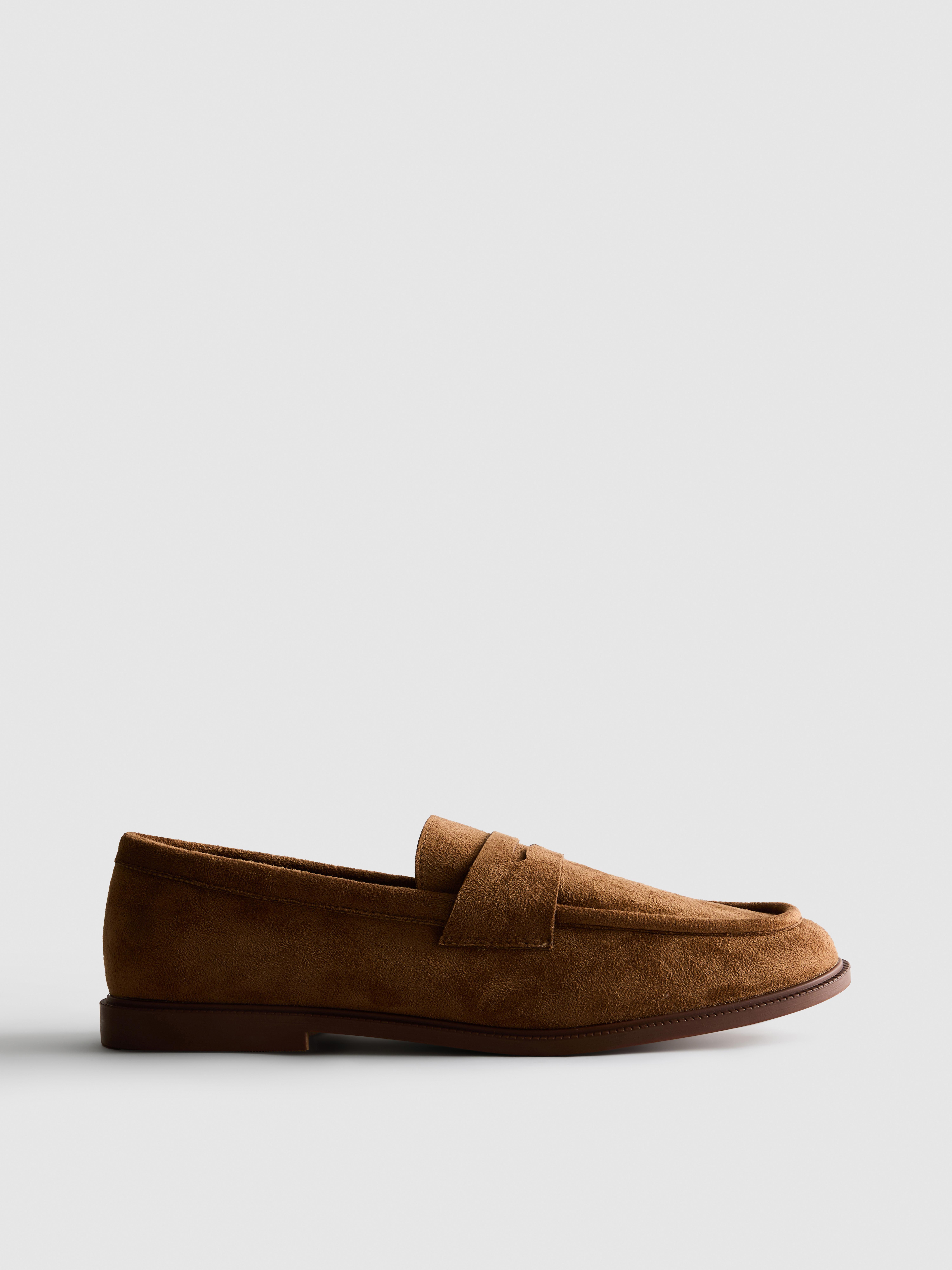 Faux Suede Penny Loafers