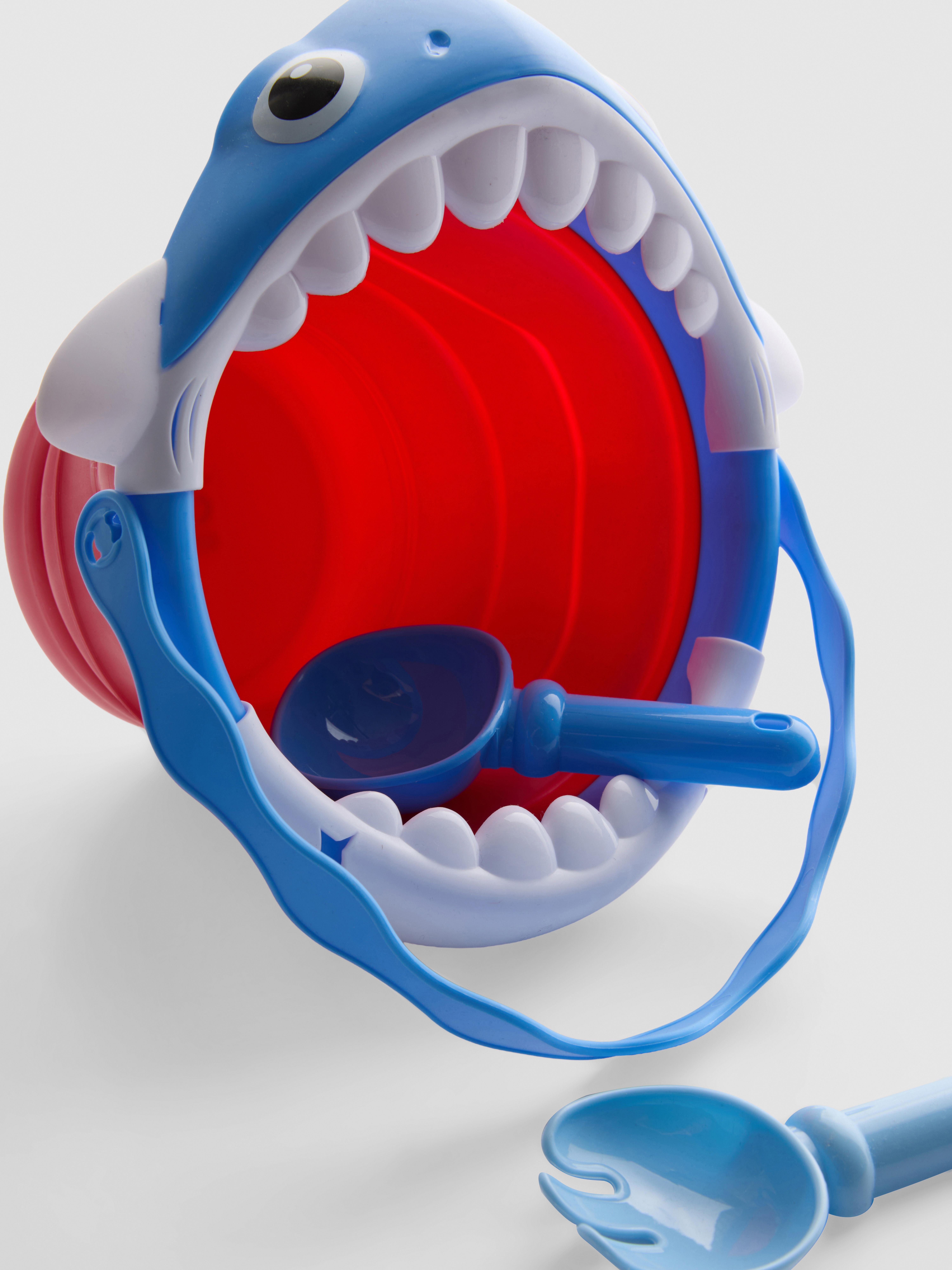 3-Piece Shark Collapsible Beach Bucket Set