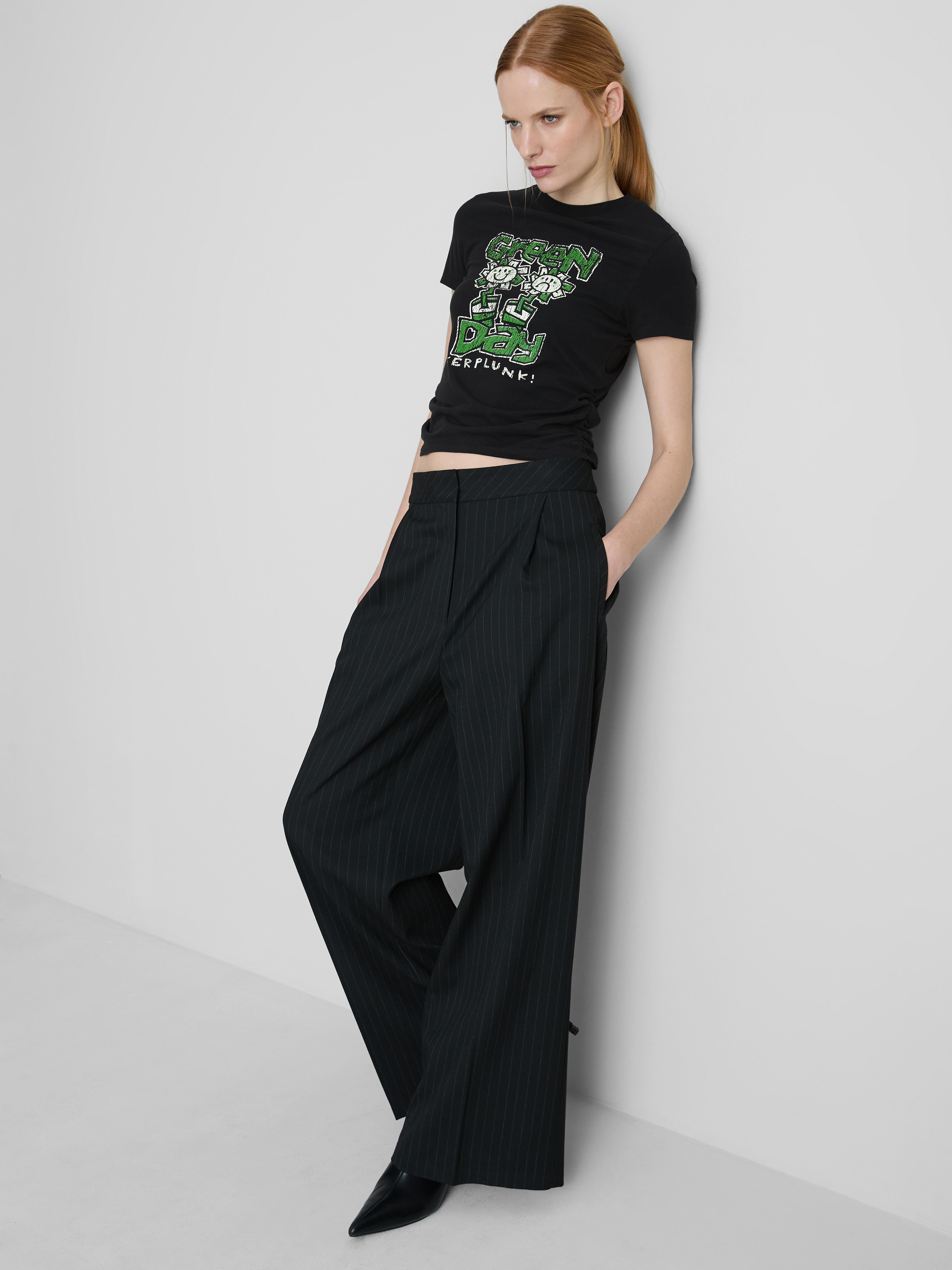 Baby-T-shirt met ruches Green Day