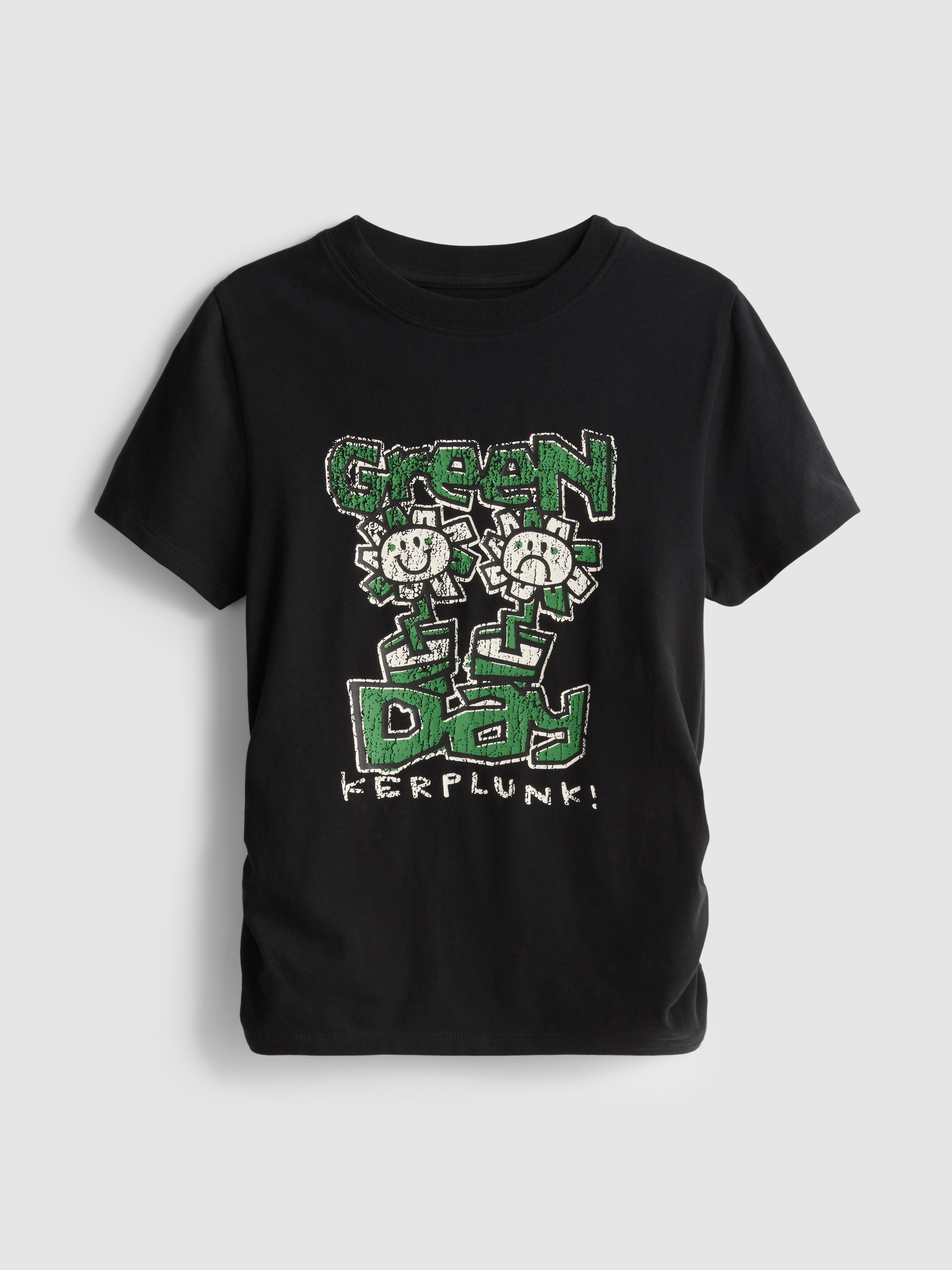 T-shirt court ruché en coton majoritaire Green Day
