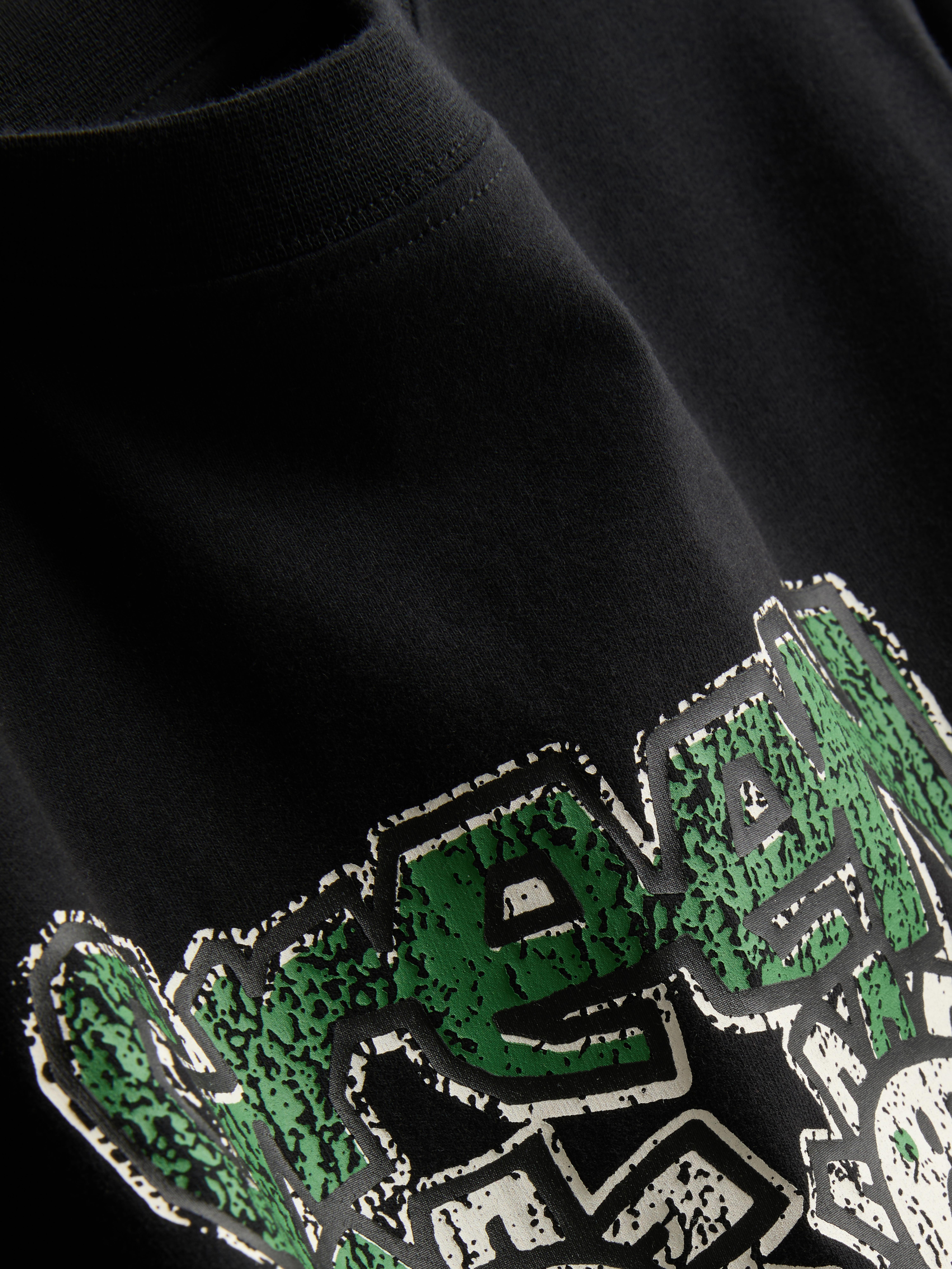 T-shirt court ruché en coton majoritaire Green Day