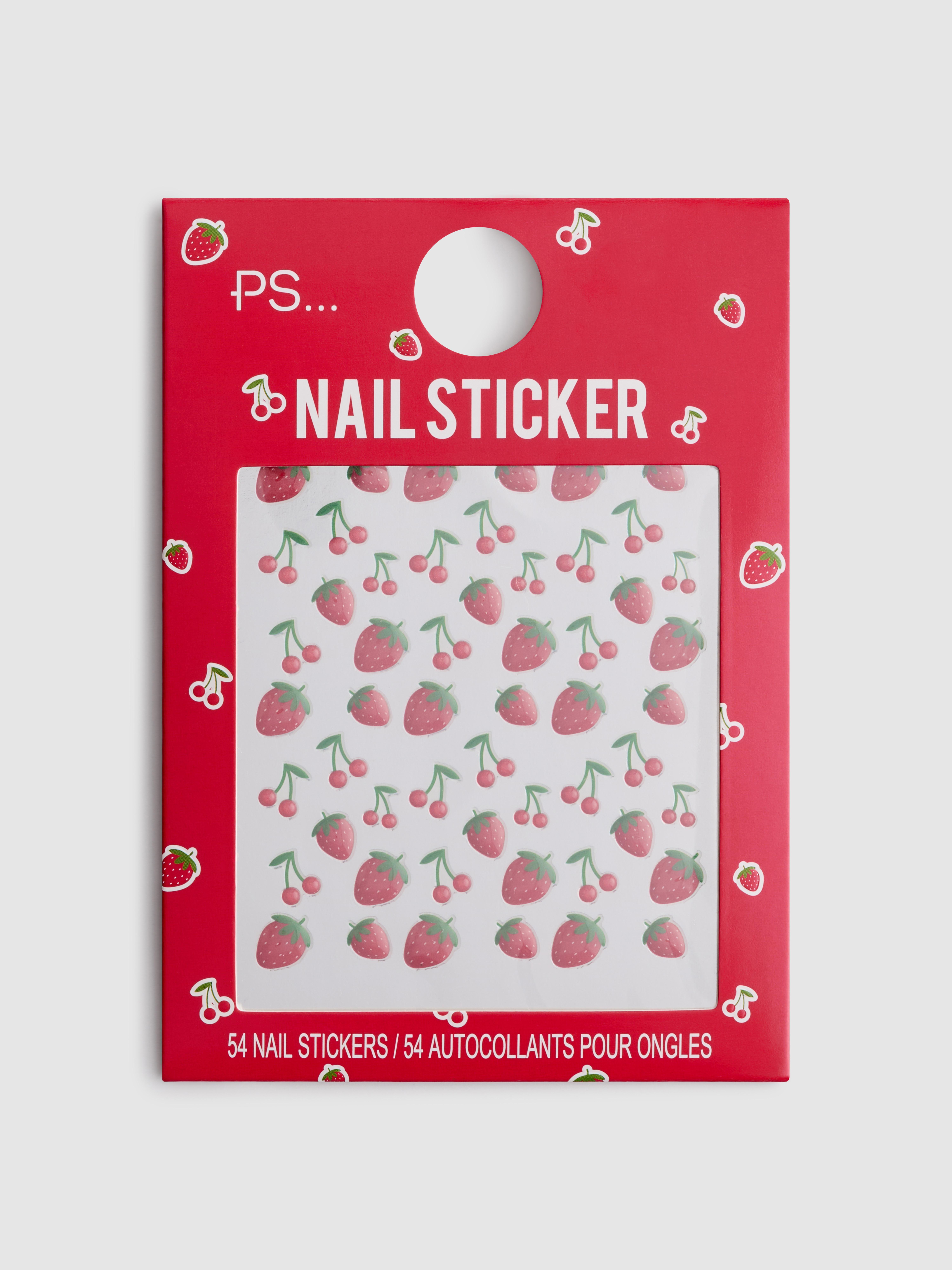 Lot de 54 autocollants fruits pour ongles PS...