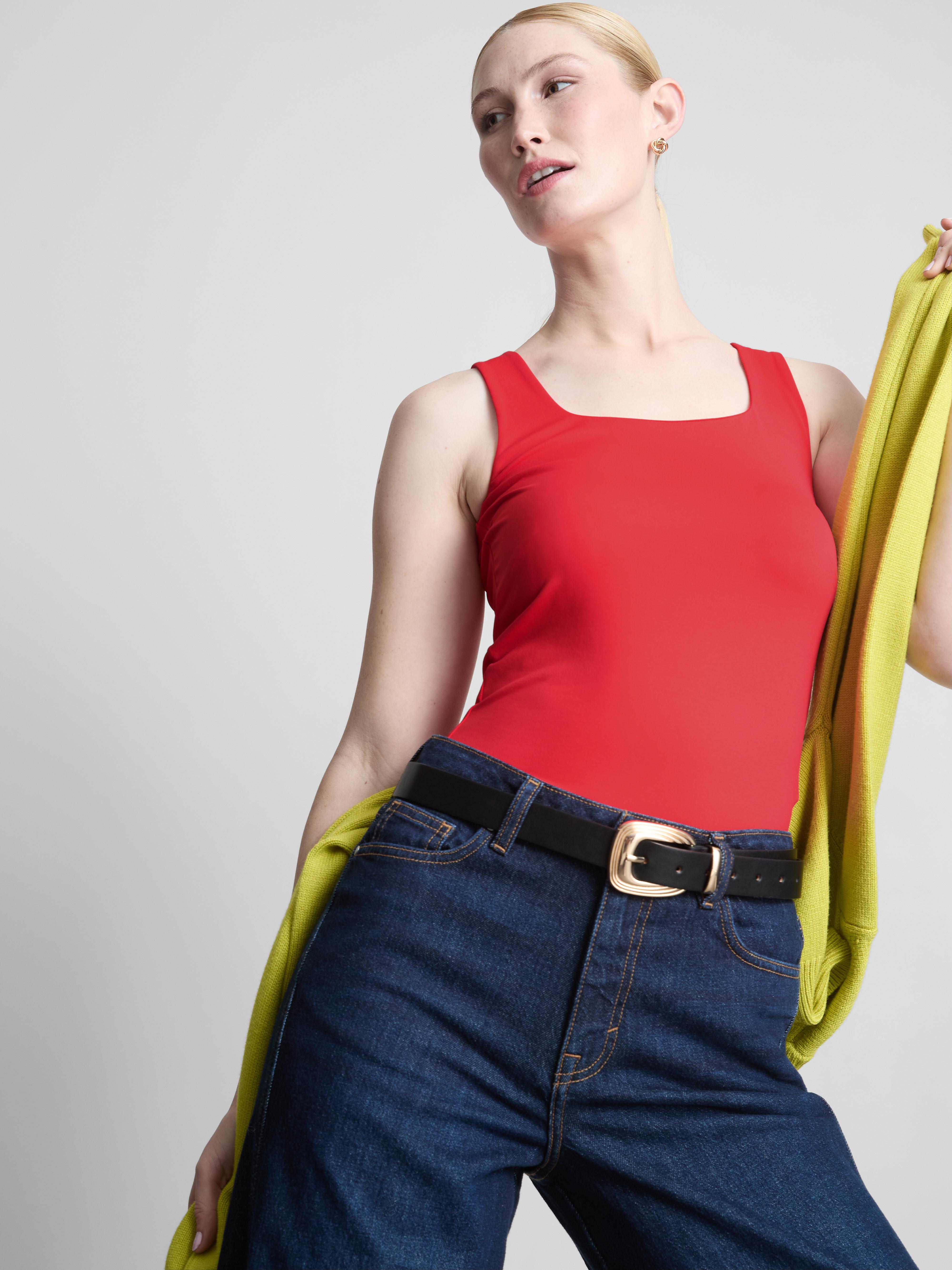 Trägertop mit eckigem Ausschnitt