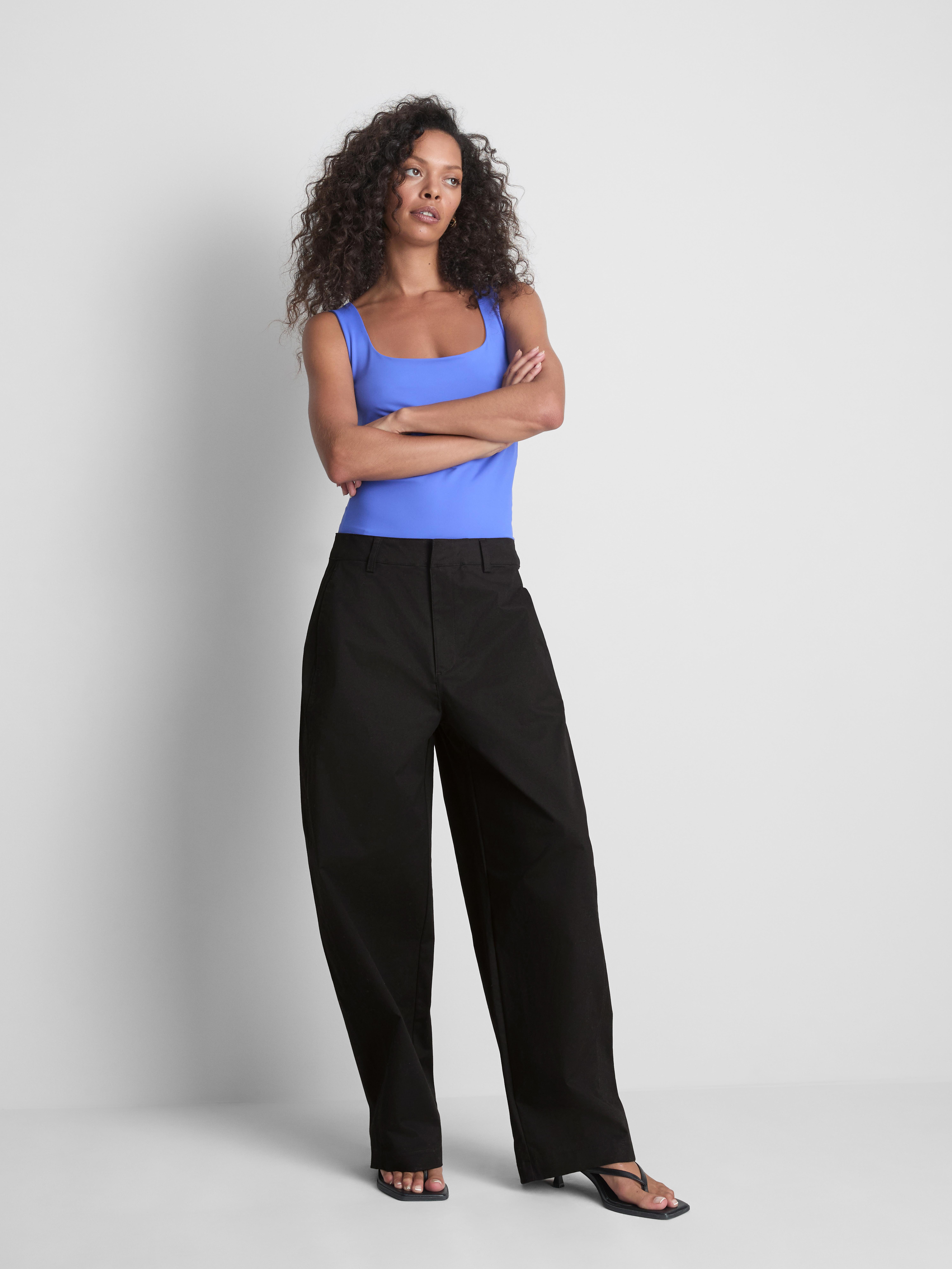 Pantaloni funzionali barrel alta percentuale cotone