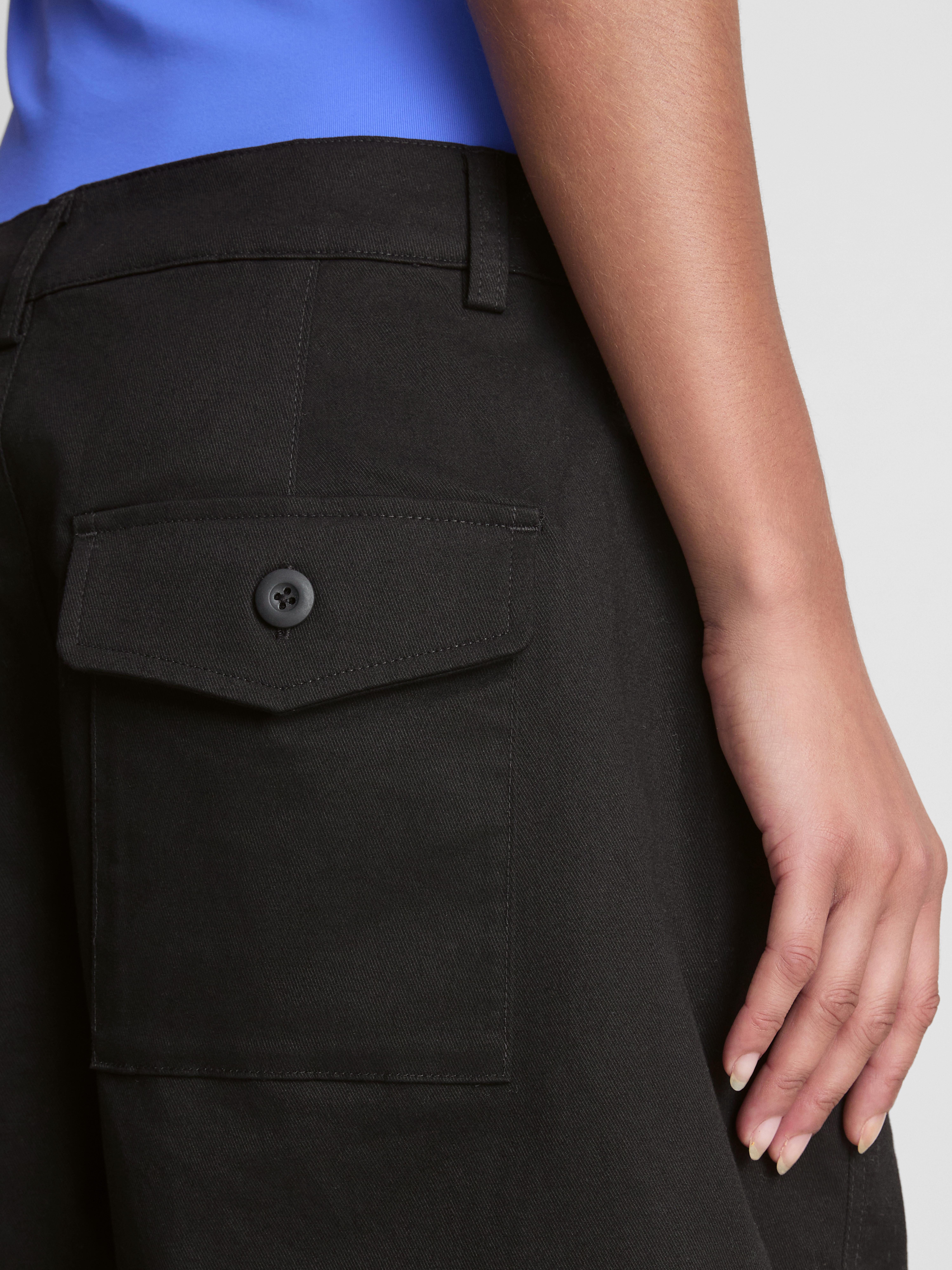 Pantaloni funzionali barrel alta percentuale cotone
