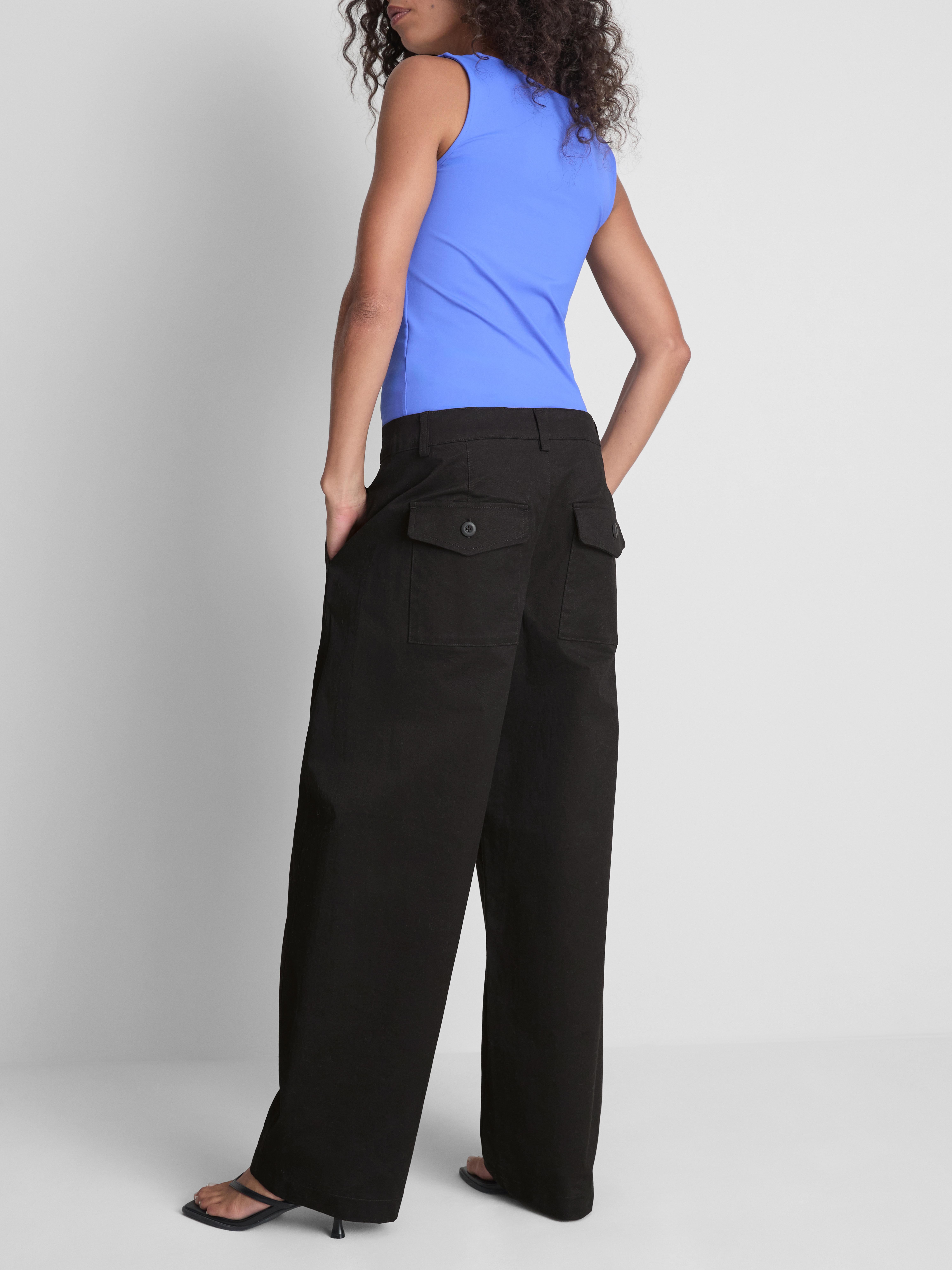 Pantaloni funzionali barrel alta percentuale cotone