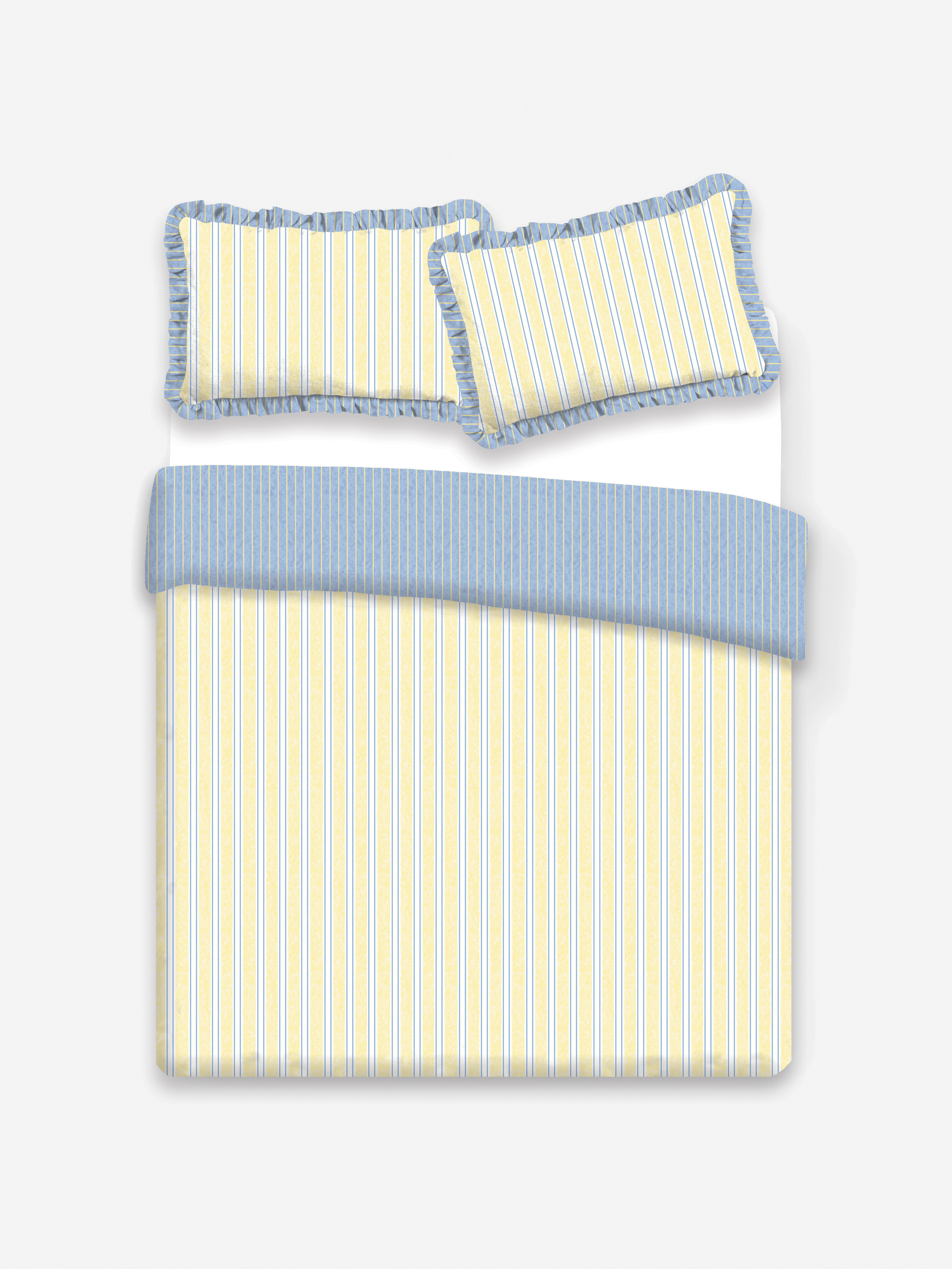 Gestreiftes Bettwäscheset, Doppelbett