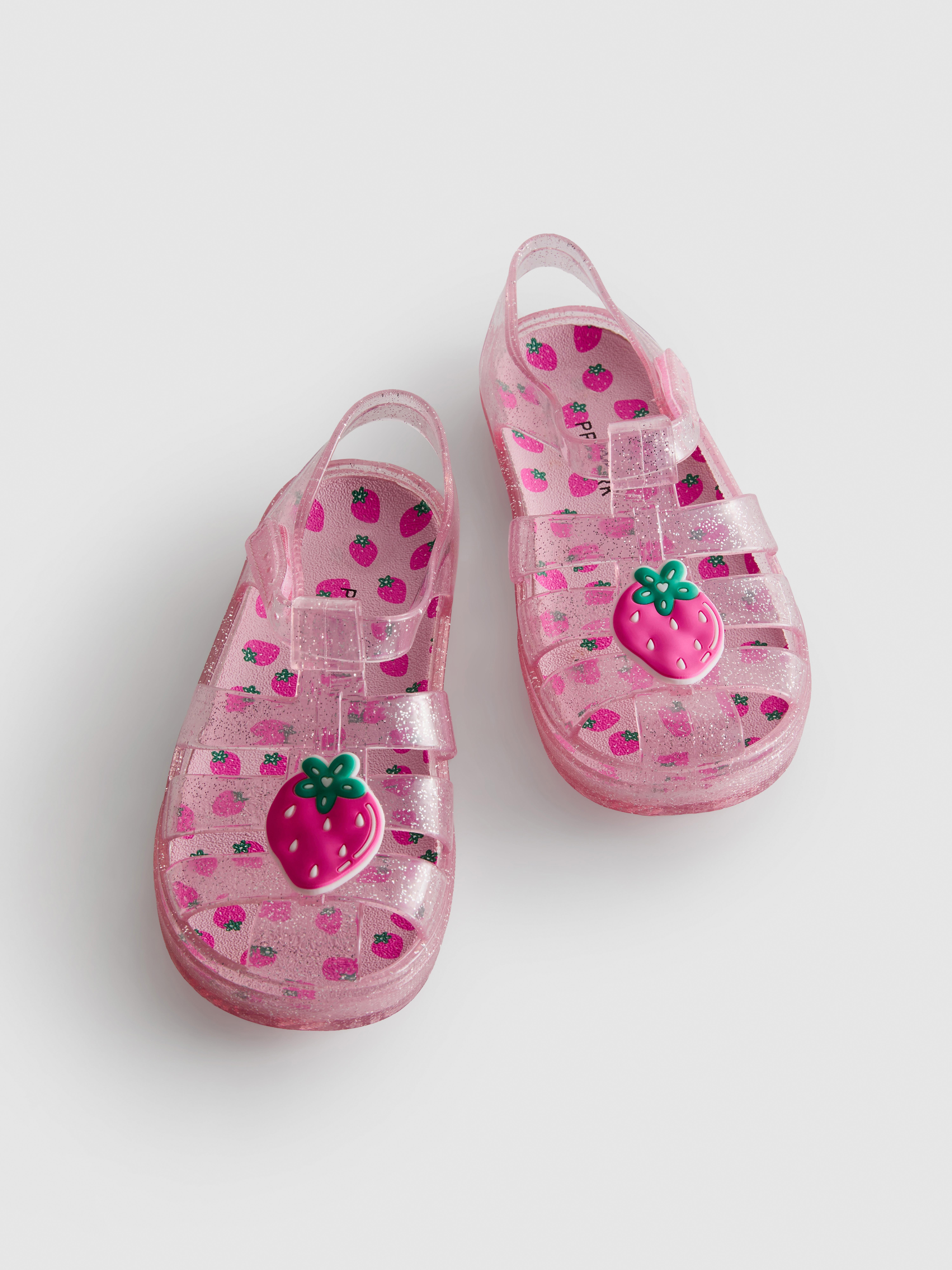 Glitter Caged Jelly Sandals
