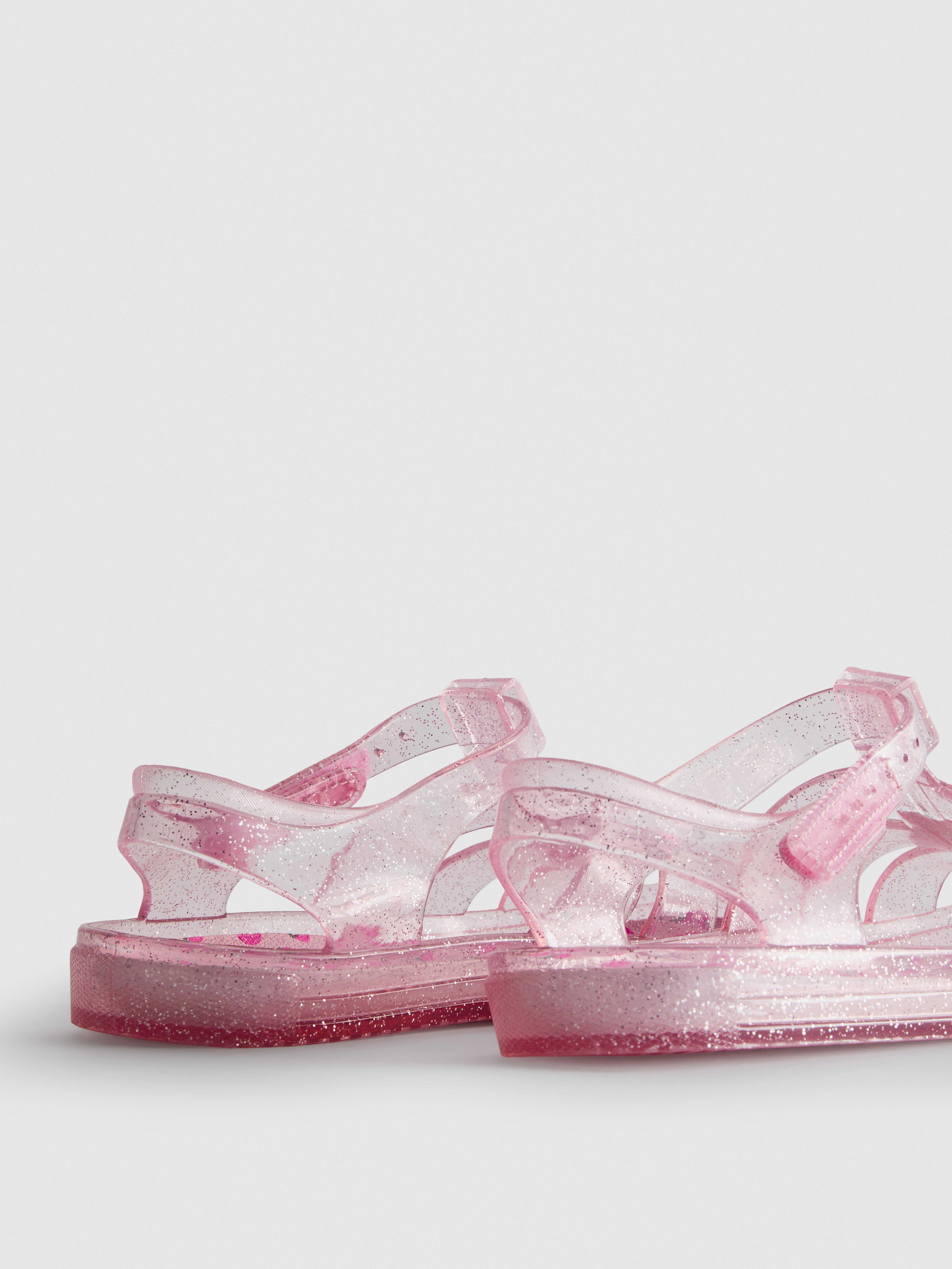 Glitter Caged Jelly Sandals