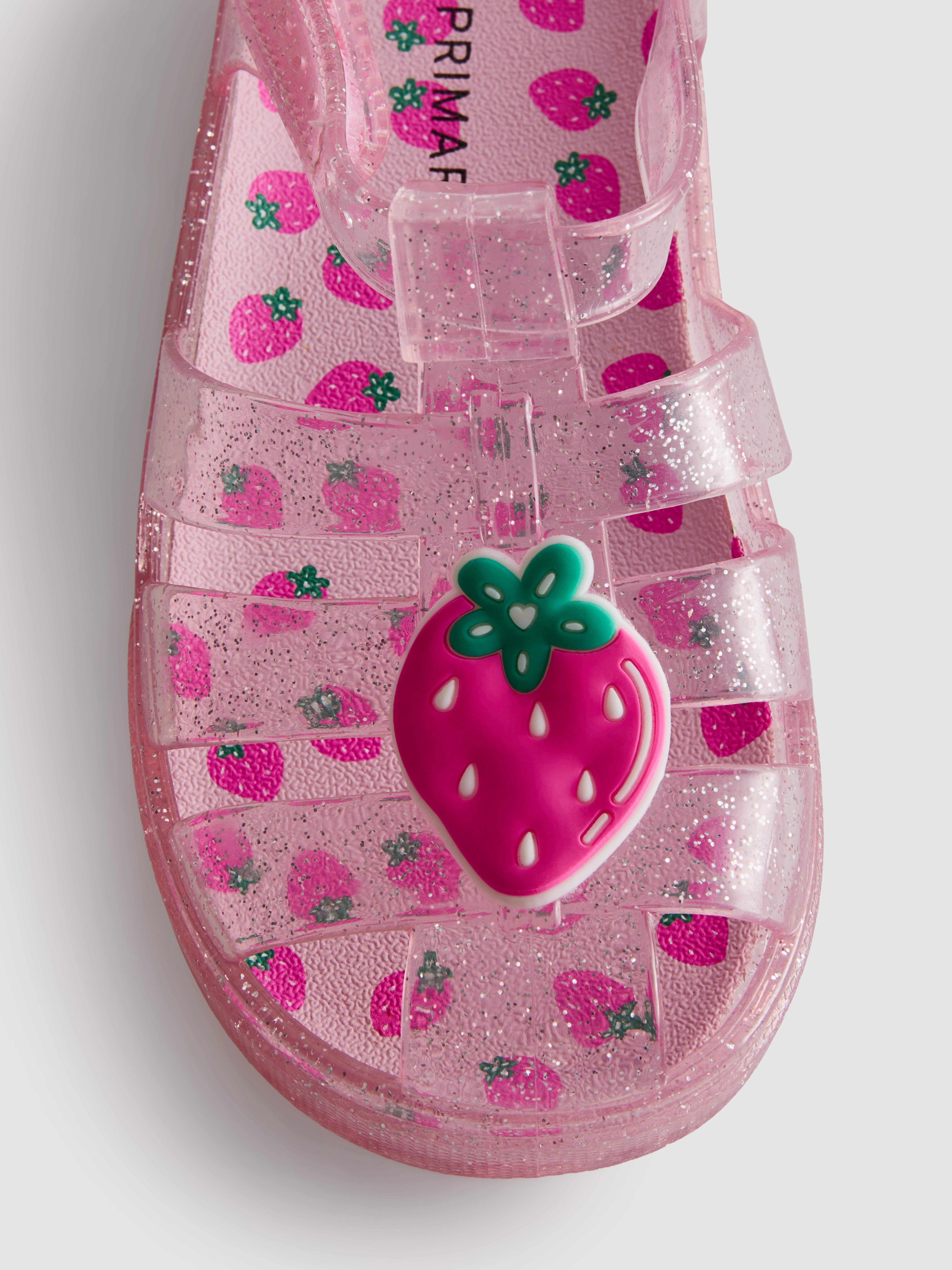 Glitter Caged Jelly Sandals