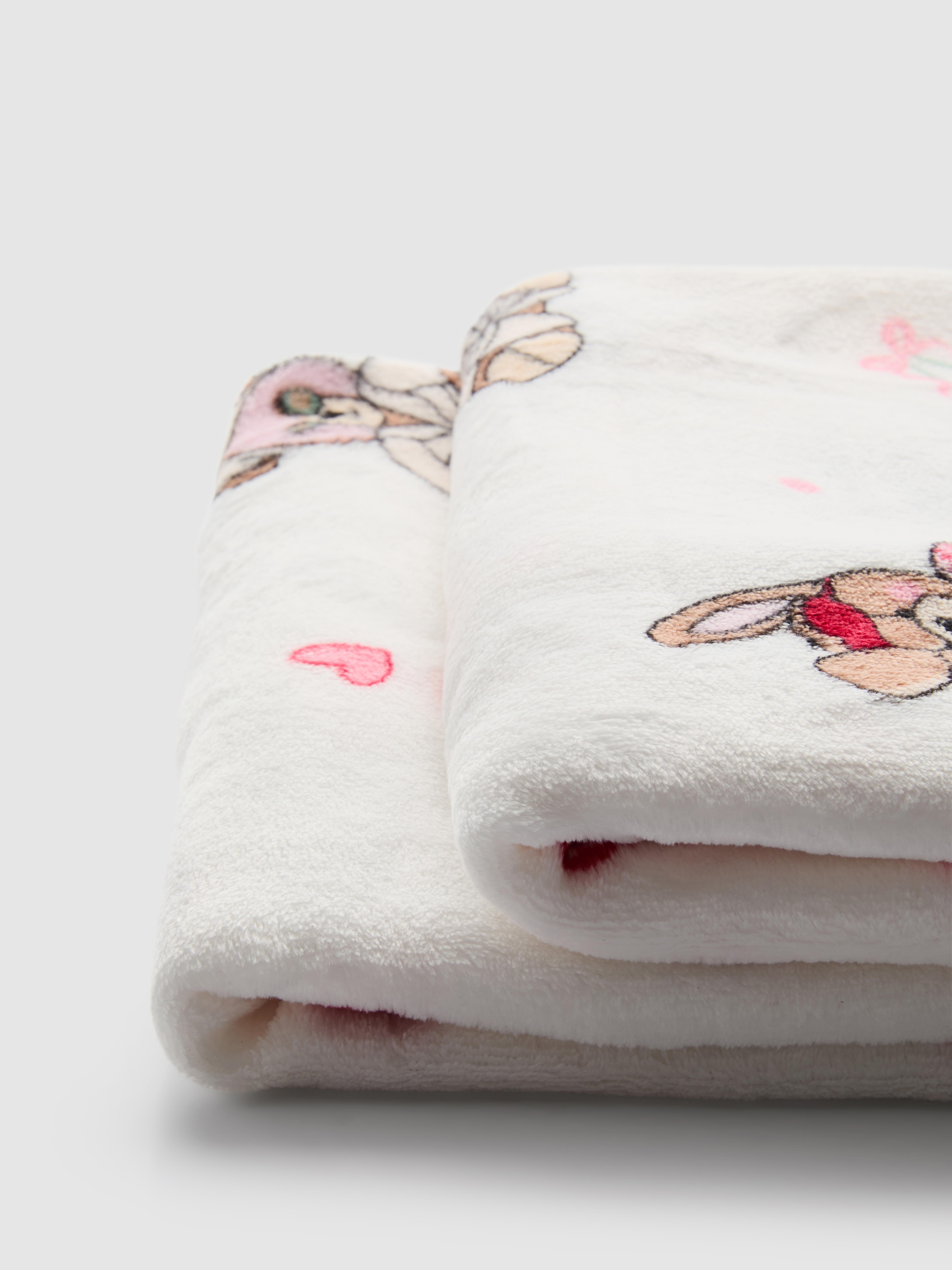 Superzachte deken met beertjes en kersen