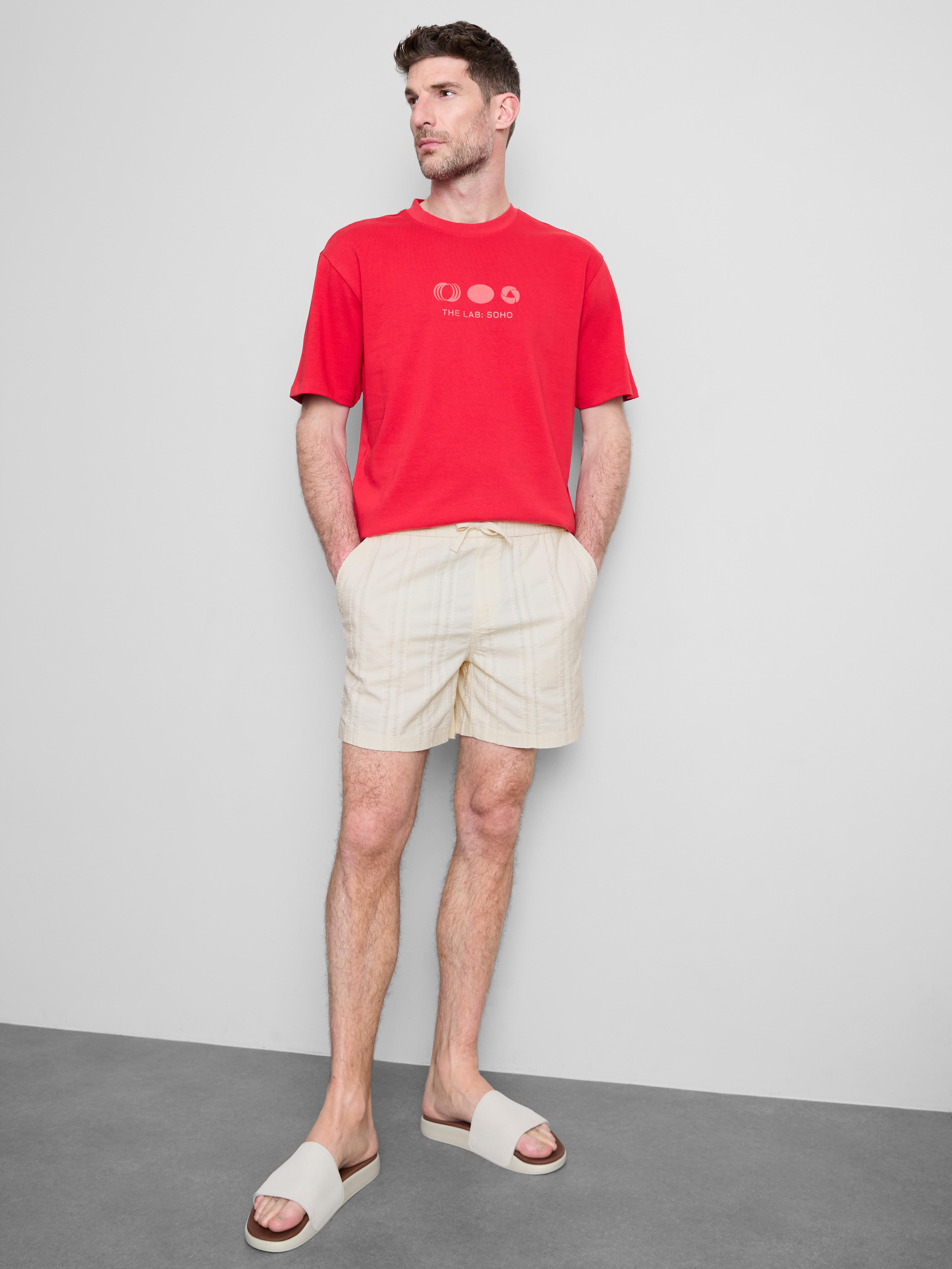 Texturované šortky se stahovací šňůrkou