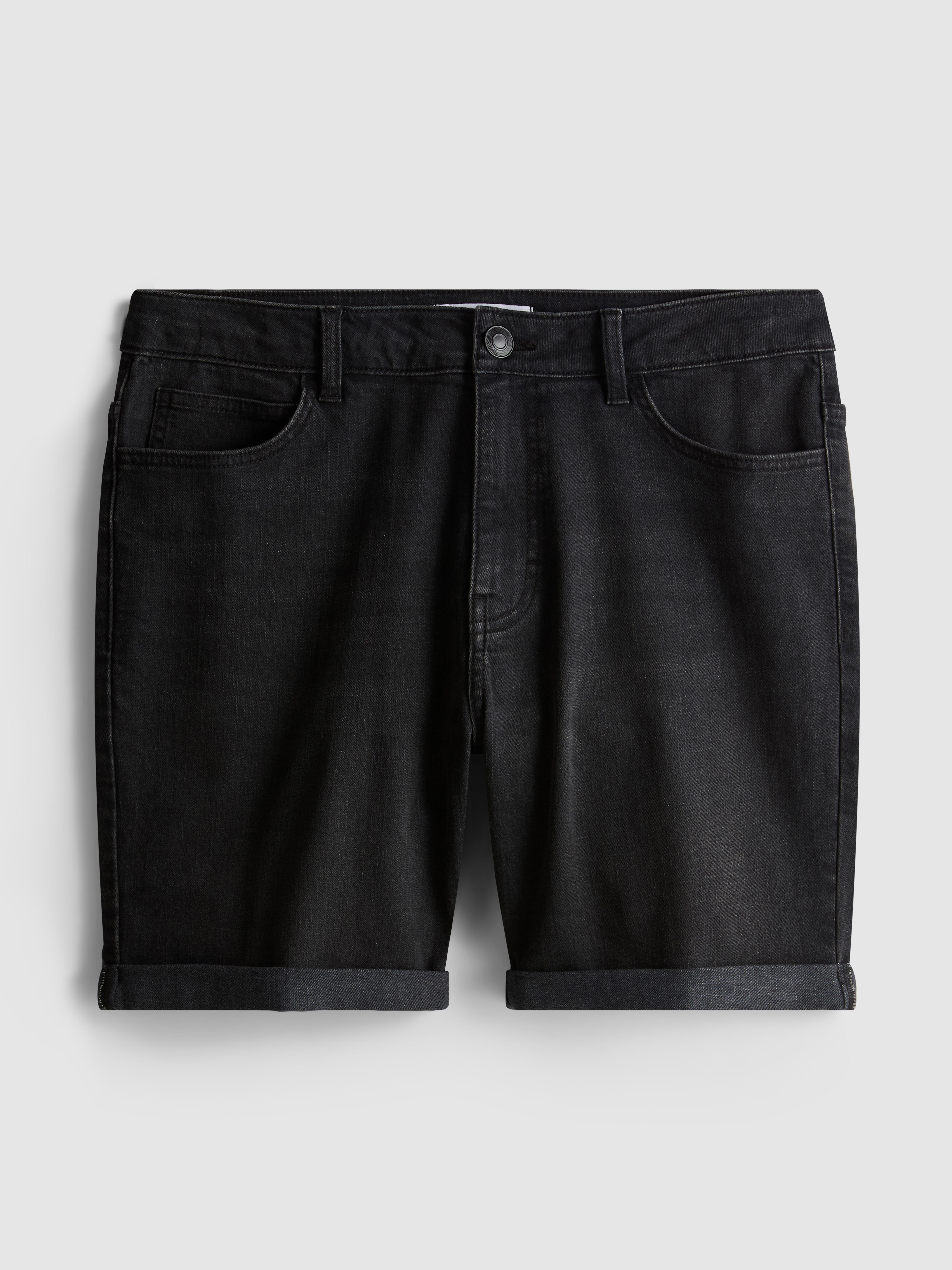 Mid-Rise Skinny Denim Shorts