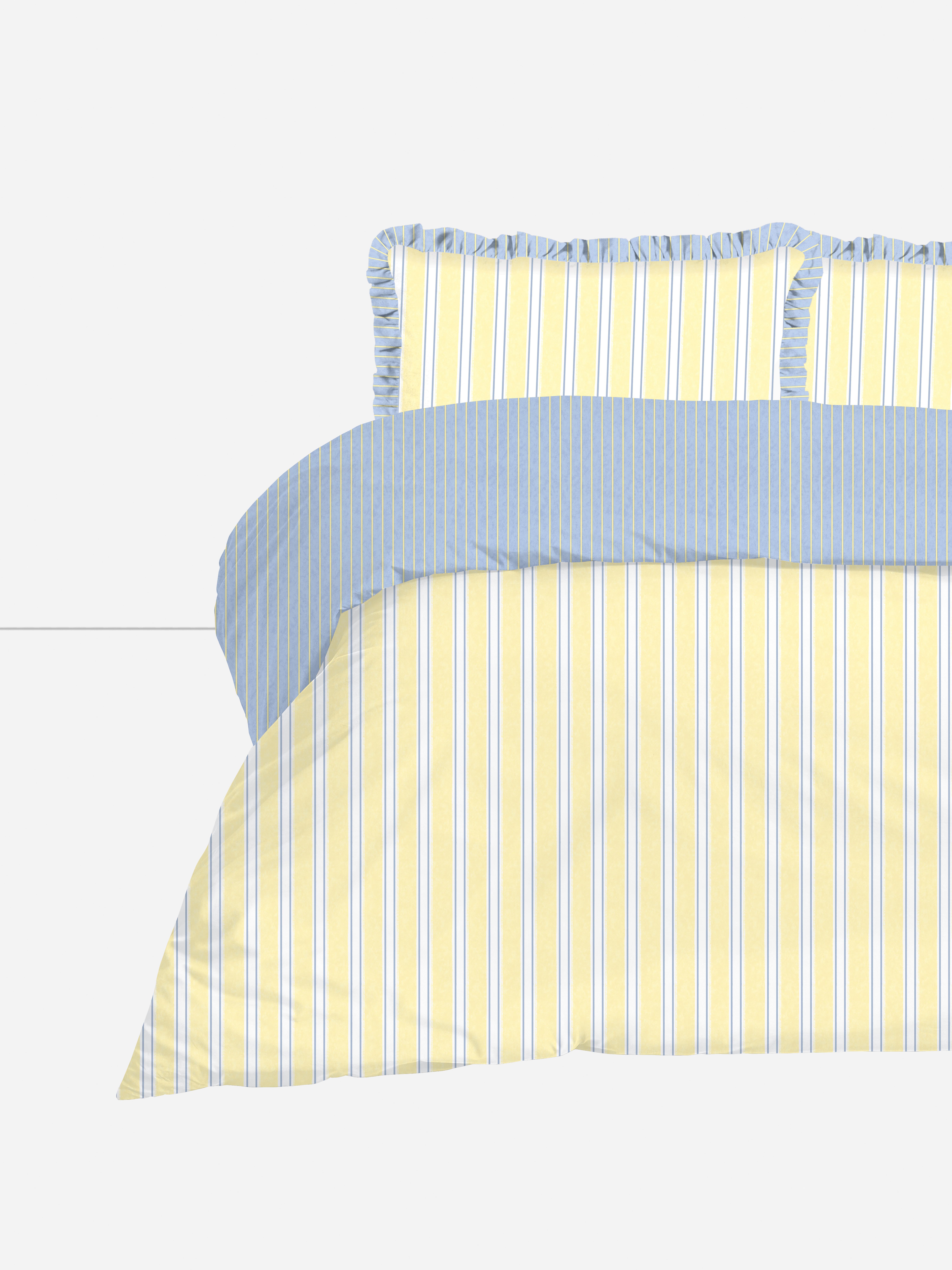 Gestreiftes Bettwäscheset, Super-Kingsize