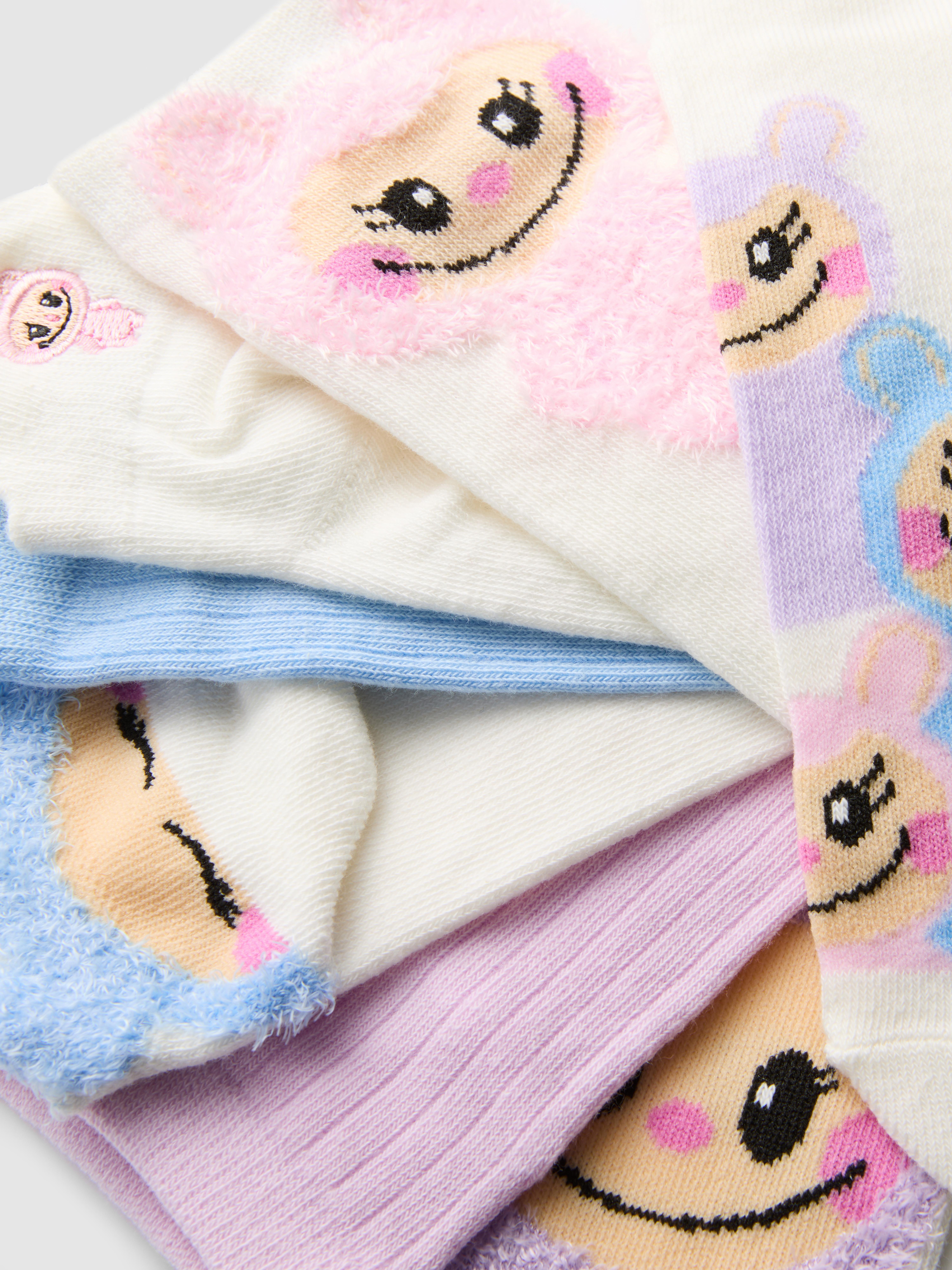 Lot de 7 paires de socquettes en coton à motif monstre